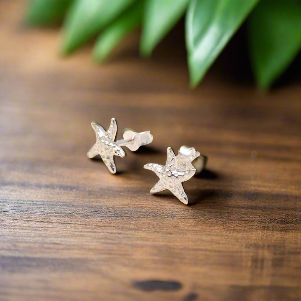 92.5 Silver Starfish Earrings