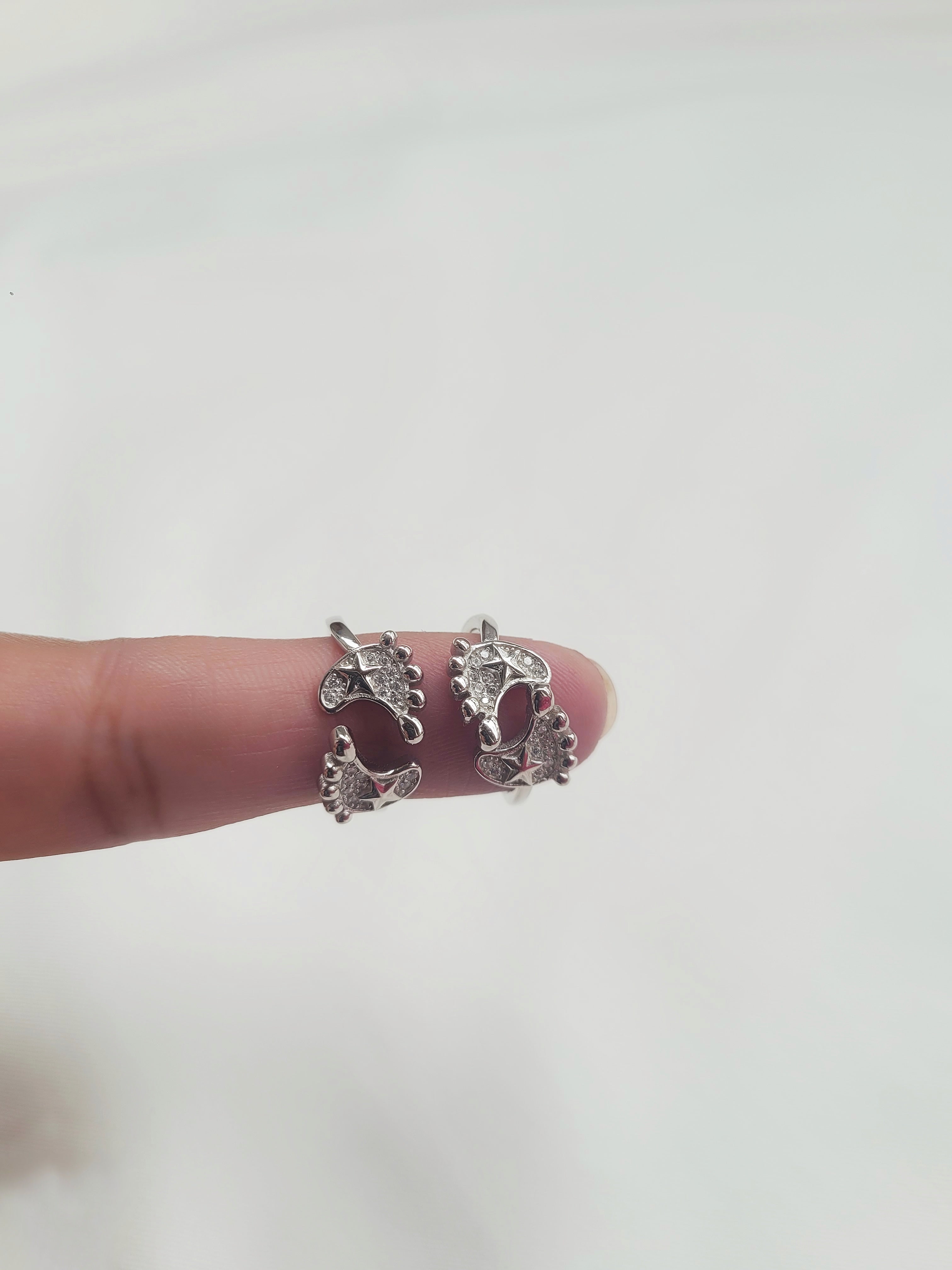 Divya Charan 92.5 Silver Toe Rings - Pair