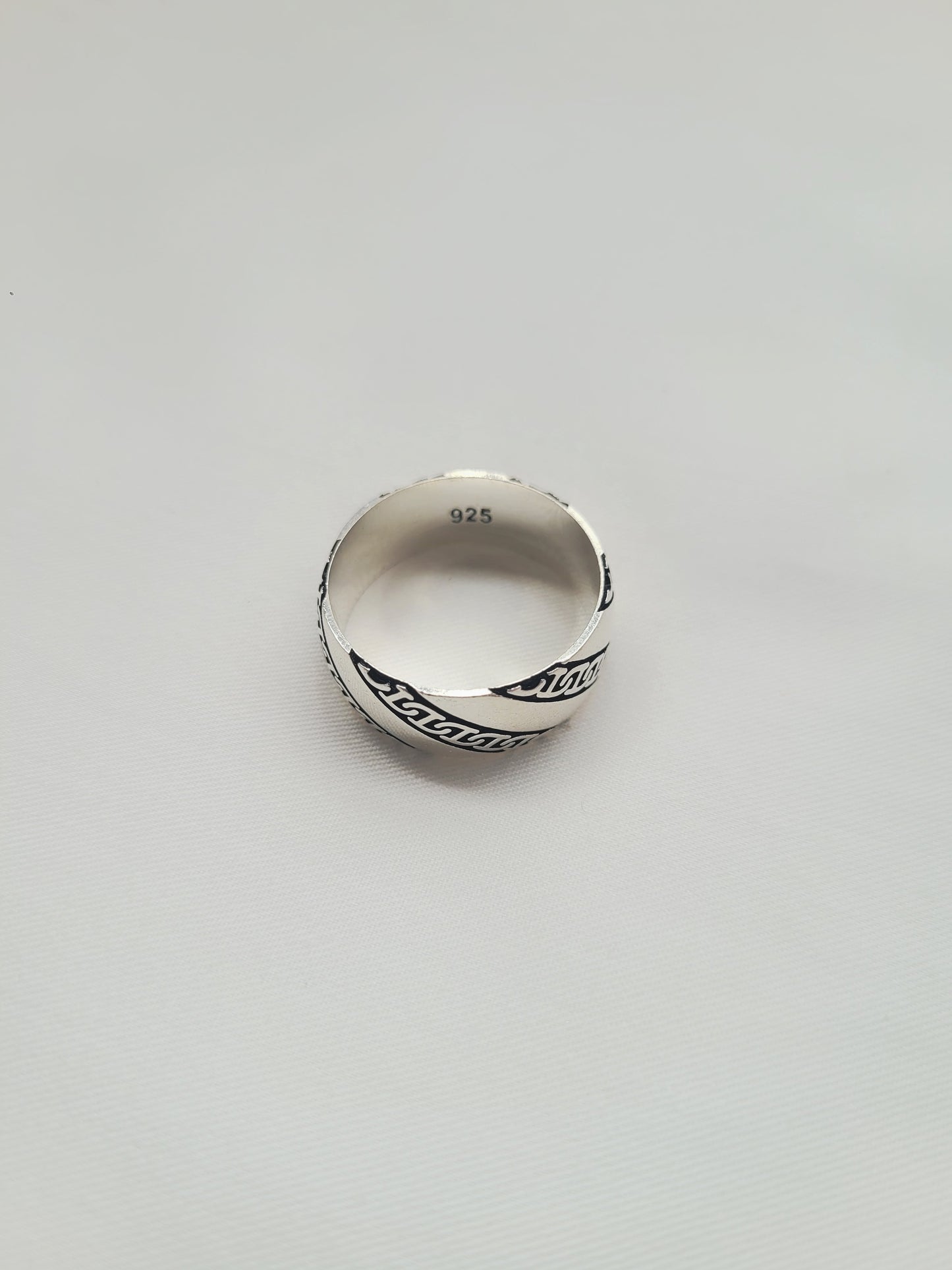 Greek Maze Band 92.5 Silver Handcrafted Men’s Ring