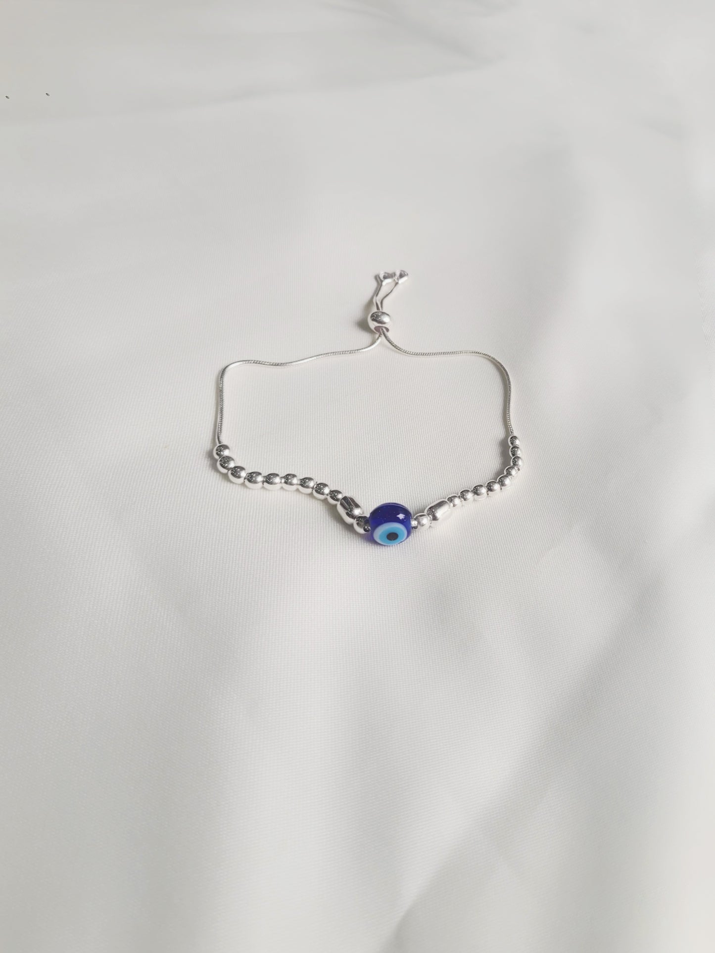 Evil Eye Minimalistic 92.5 Adjustable Bracelet