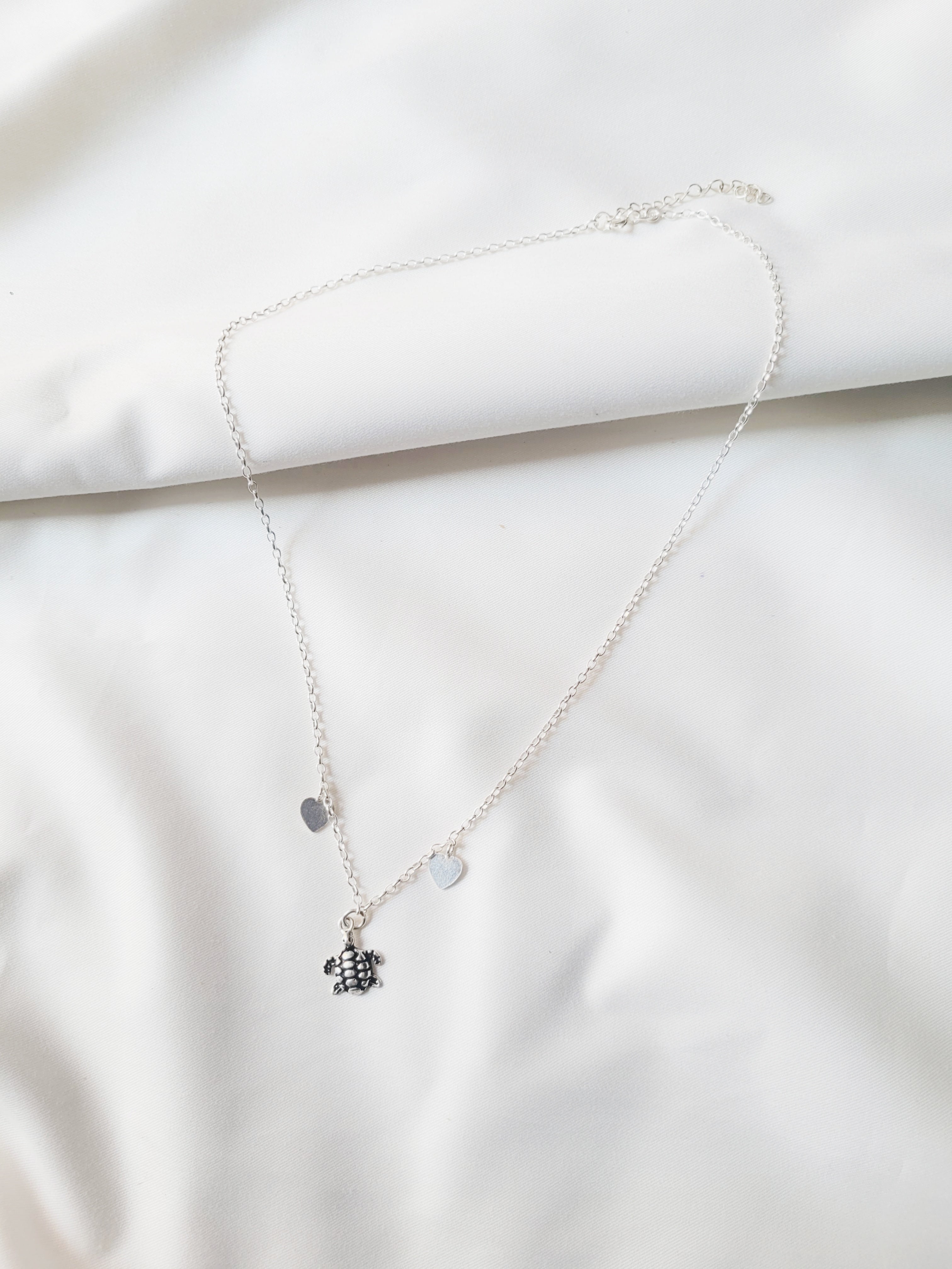 Sagarika – Turtle Pendant Chain 92.5 Silver Statement Necklace