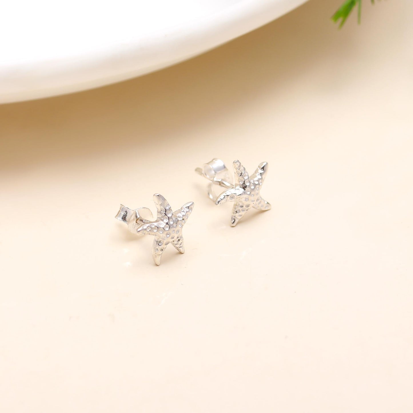 92.5 Silver Starfish Earrings