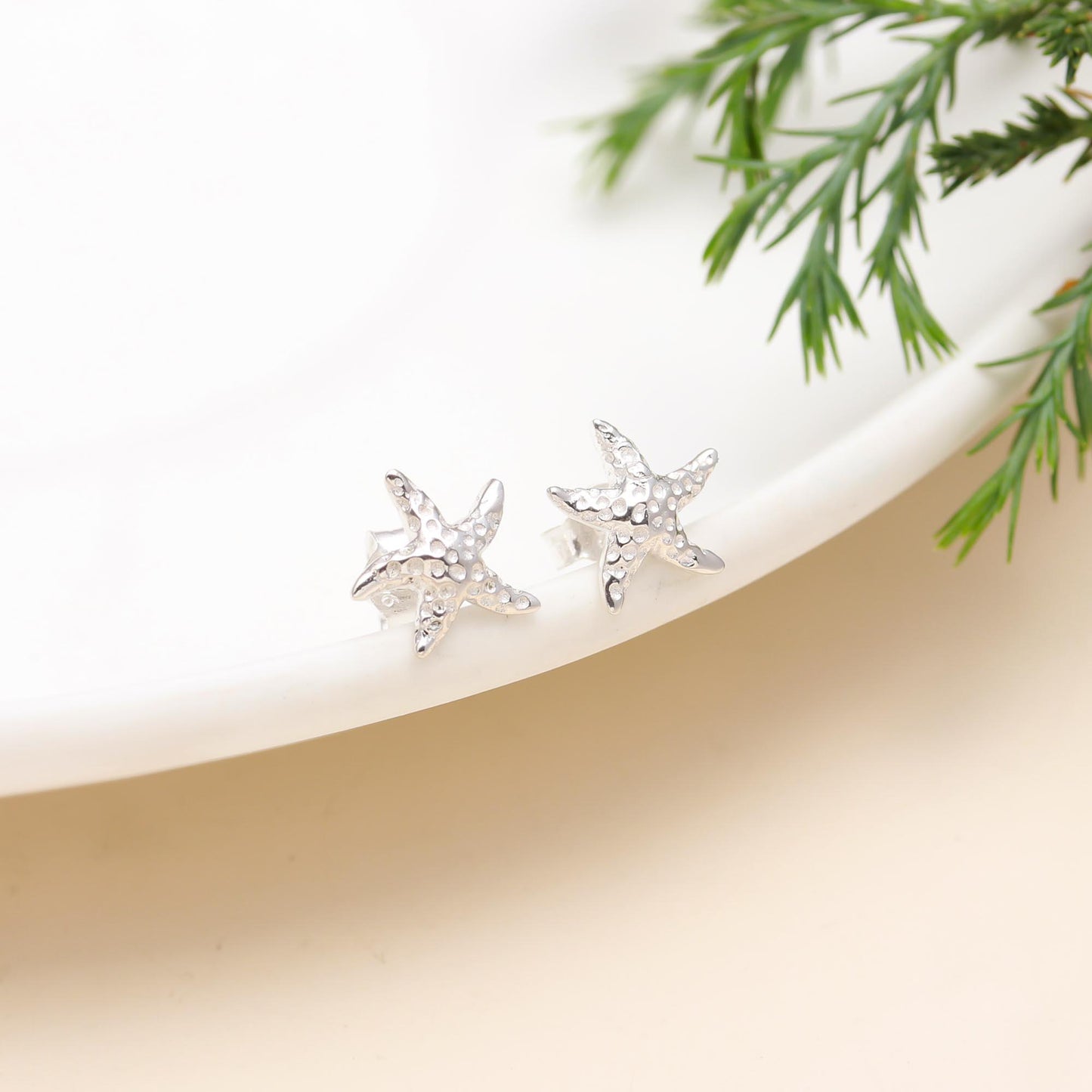 92.5 Silver Starfish Earrings