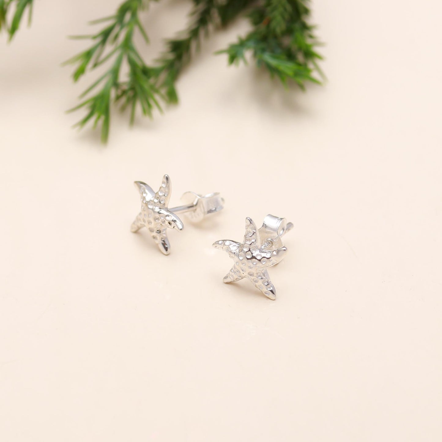 92.5 Silver Starfish Earrings