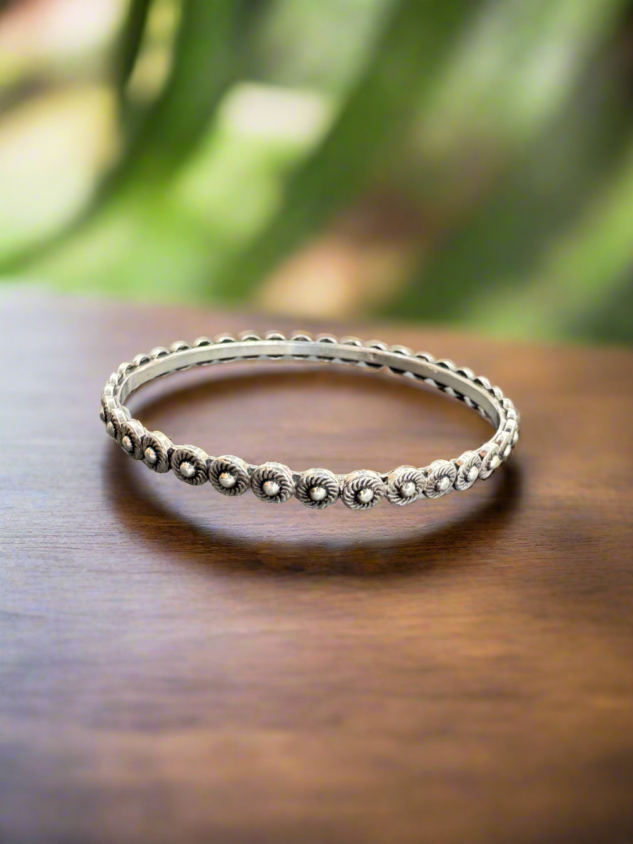 92.5 Silver Antique Design Bangle