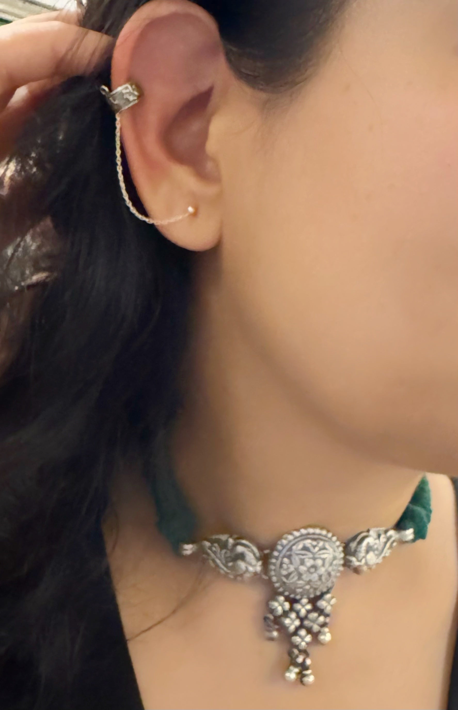 Raag Ear Chain Cuff Earrings