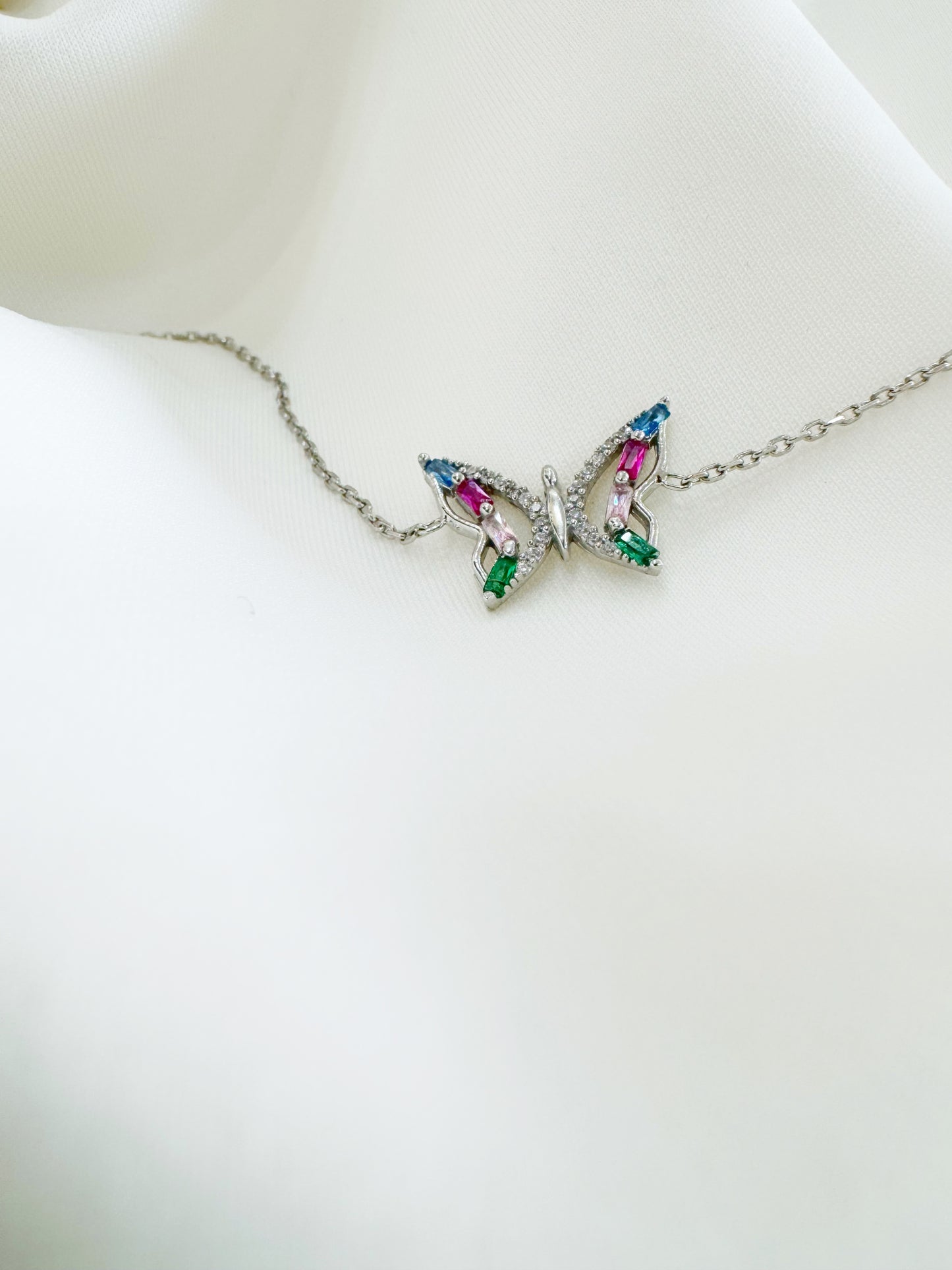 Eira Titli – 92.5 Silver Butterfly Charm Minimalistic Bracelet