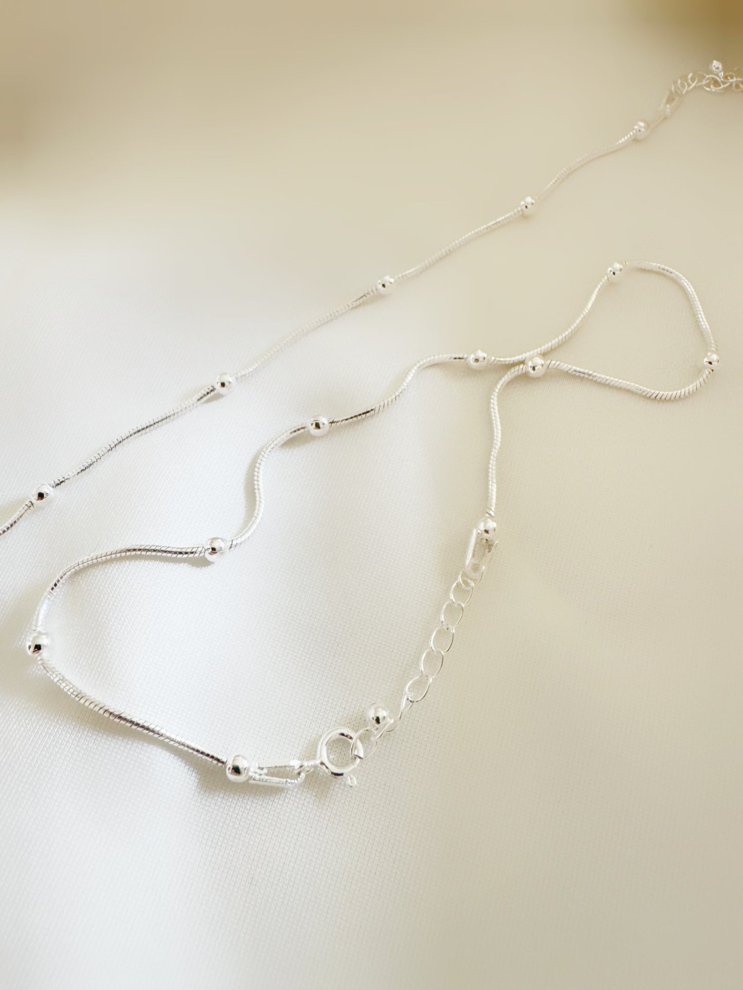 Dew Drop Chain Light Weight 92.5 Silver Anklets