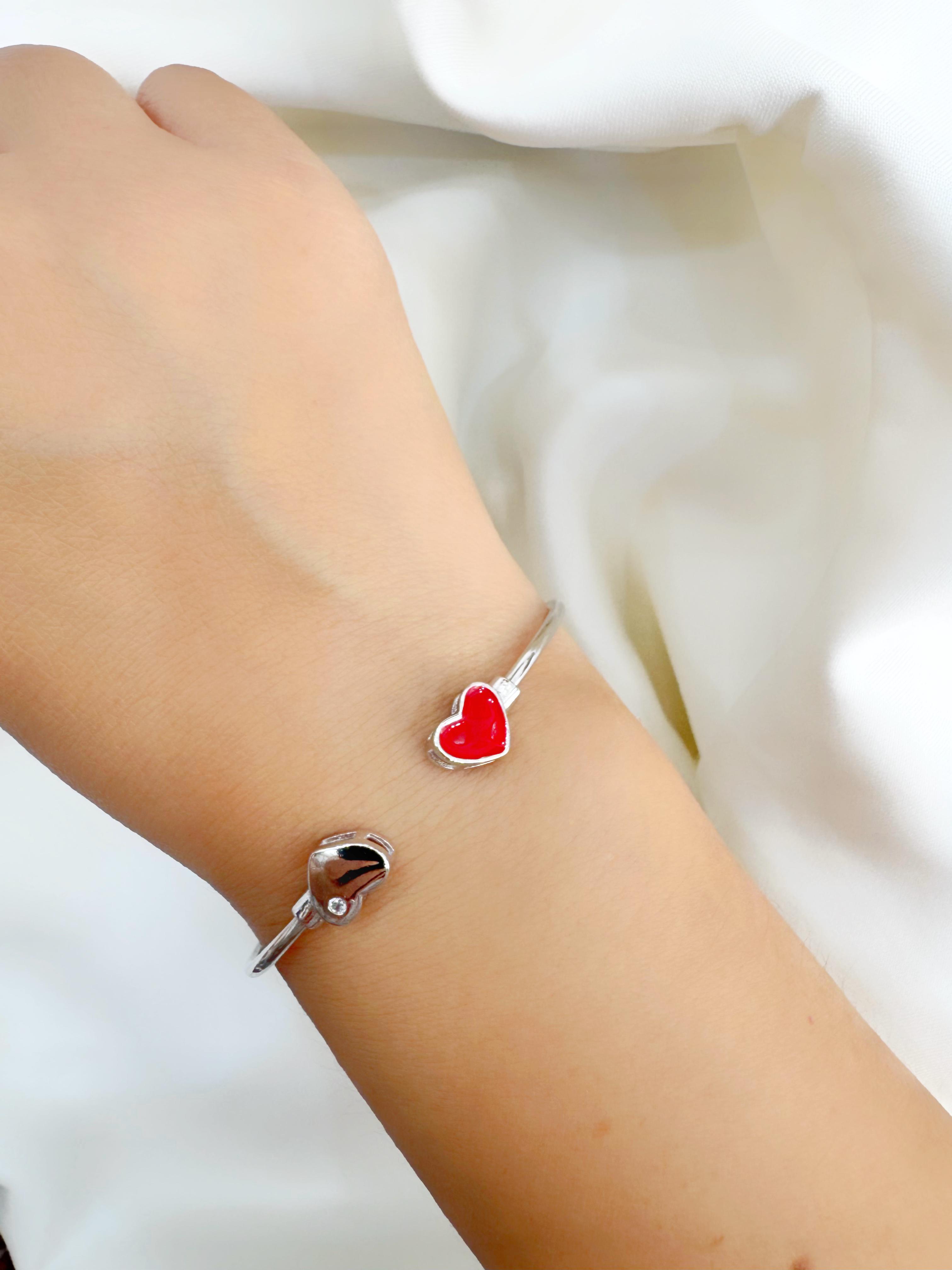 Twin Hearts 92.5 Silver Bracelet