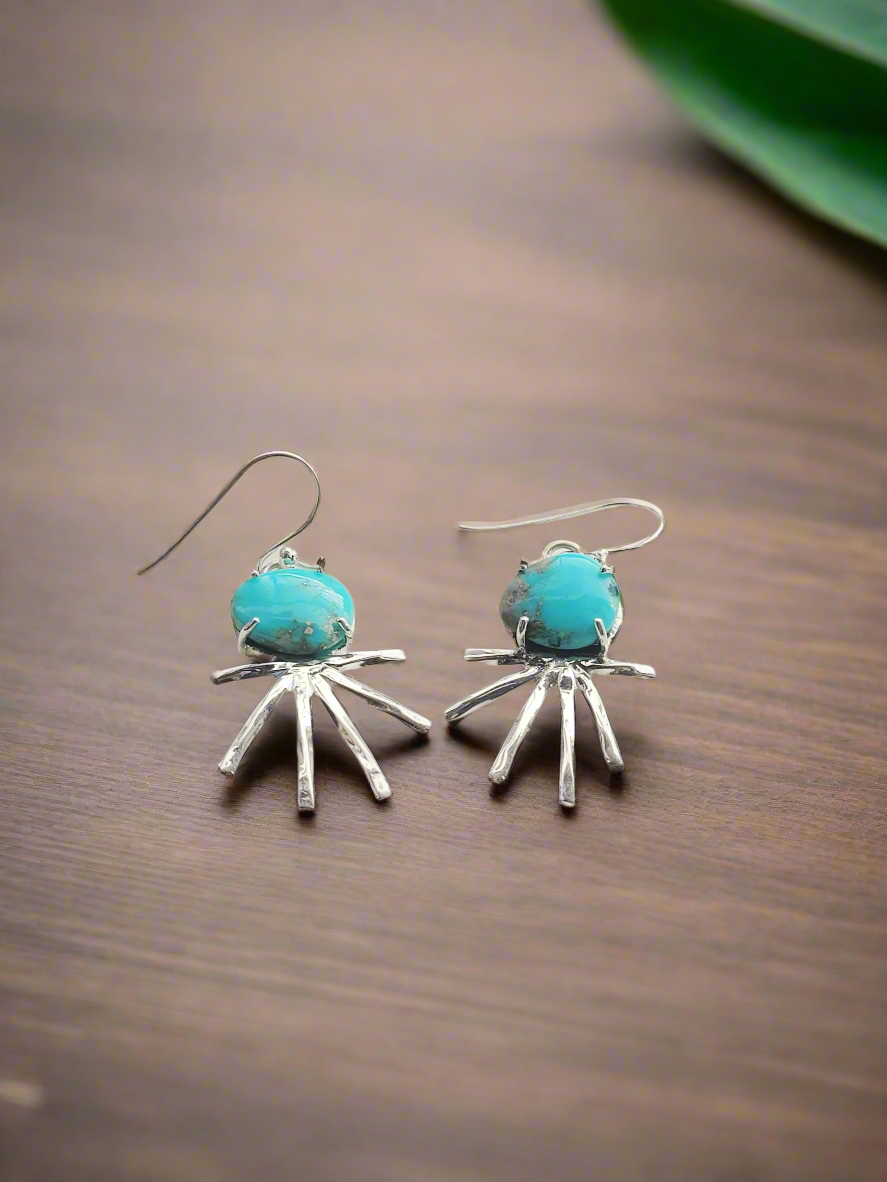 Azure Ray Drop Earrings 92.5 Silver