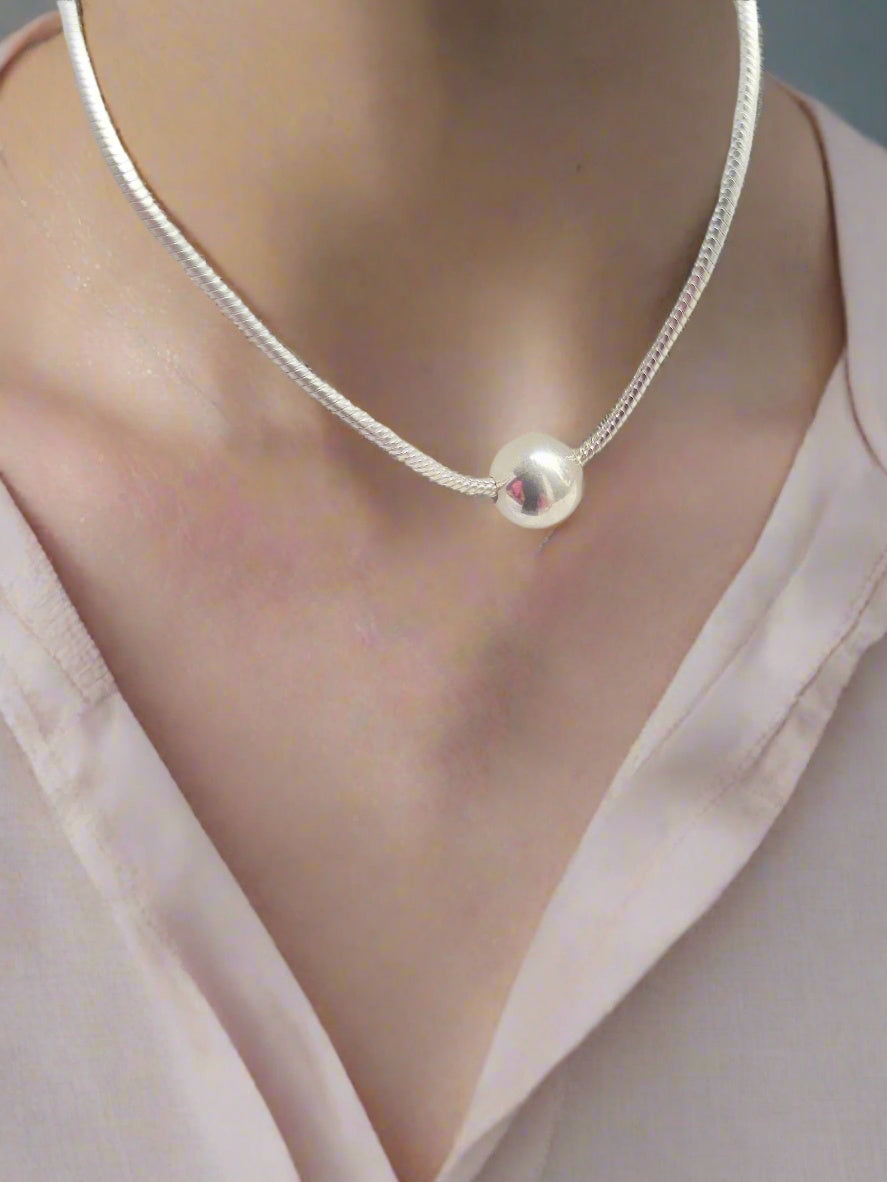 Pure Glow 92.5 Silver Pendant Handcrafted Necklace