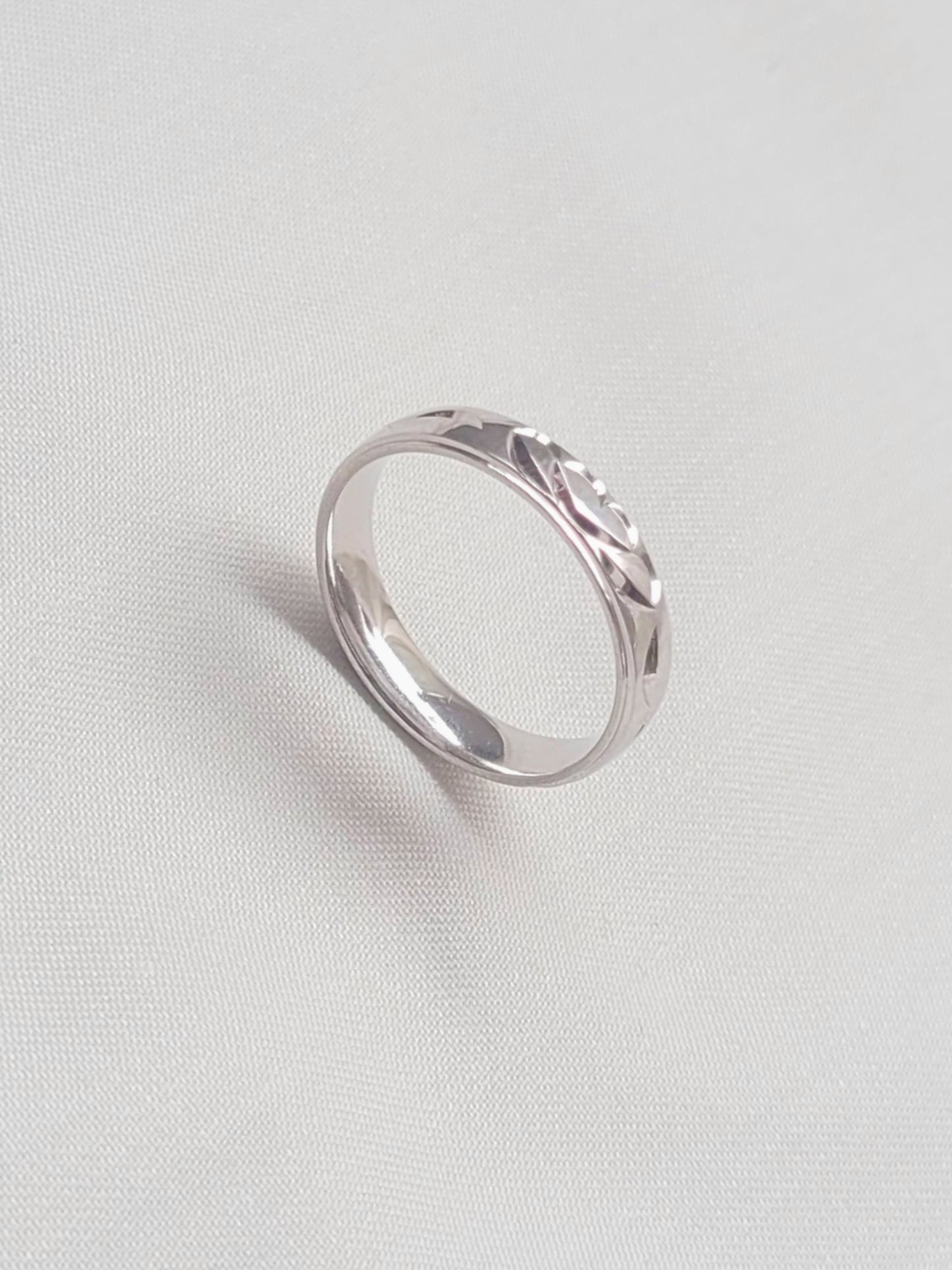 Vine Leaf Band 92.5 Silver Ring
