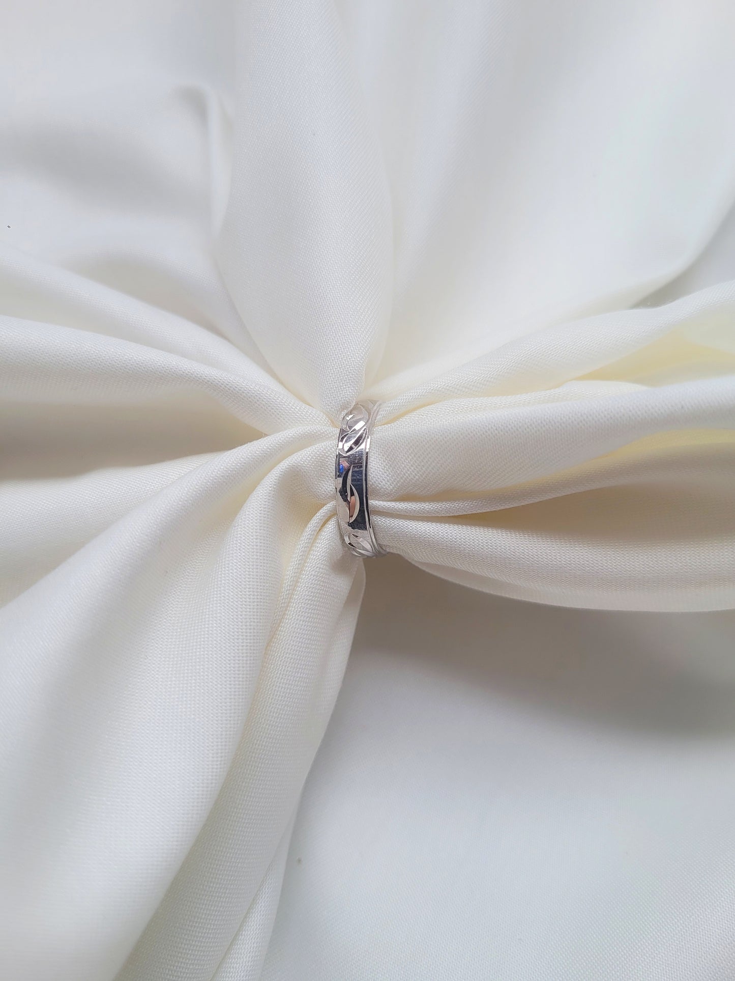 Vine Leaf Band 92.5 Silver Ring