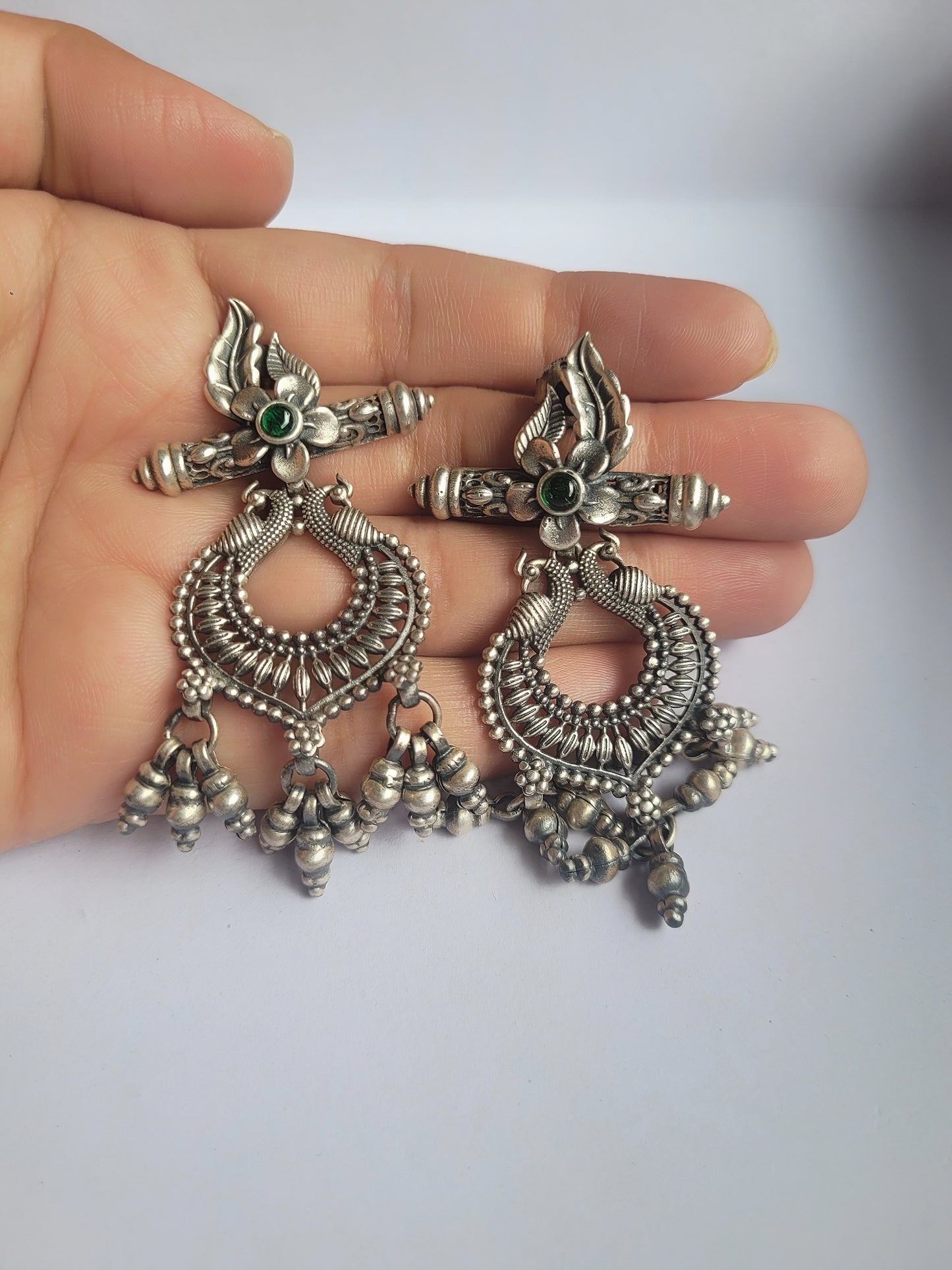 Morliya Raag 92.5 Silver Temple Earrings