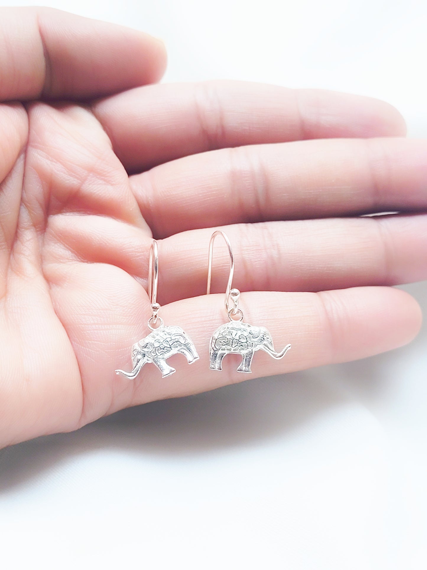 Haathi Shobha 92.5 Silver Drop Earrings - Handcrafted