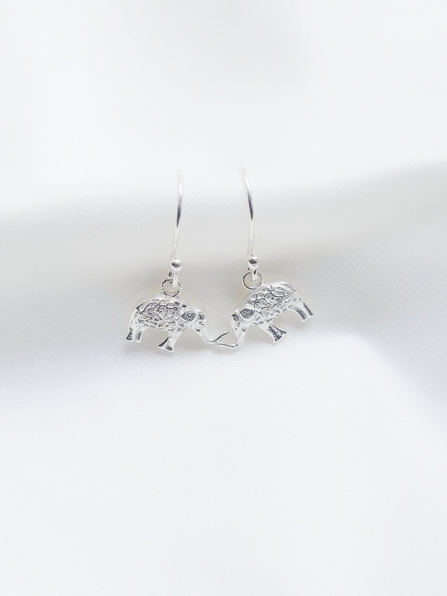 Haathi Shobha 92.5 Silver Drop Earrings - Handcrafted