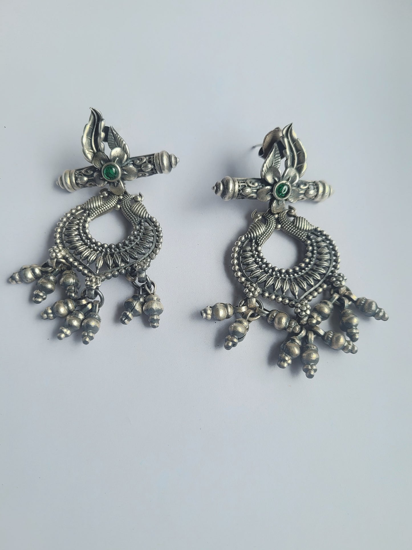 Morliya Raag 92.5 Silver Temple Earrings
