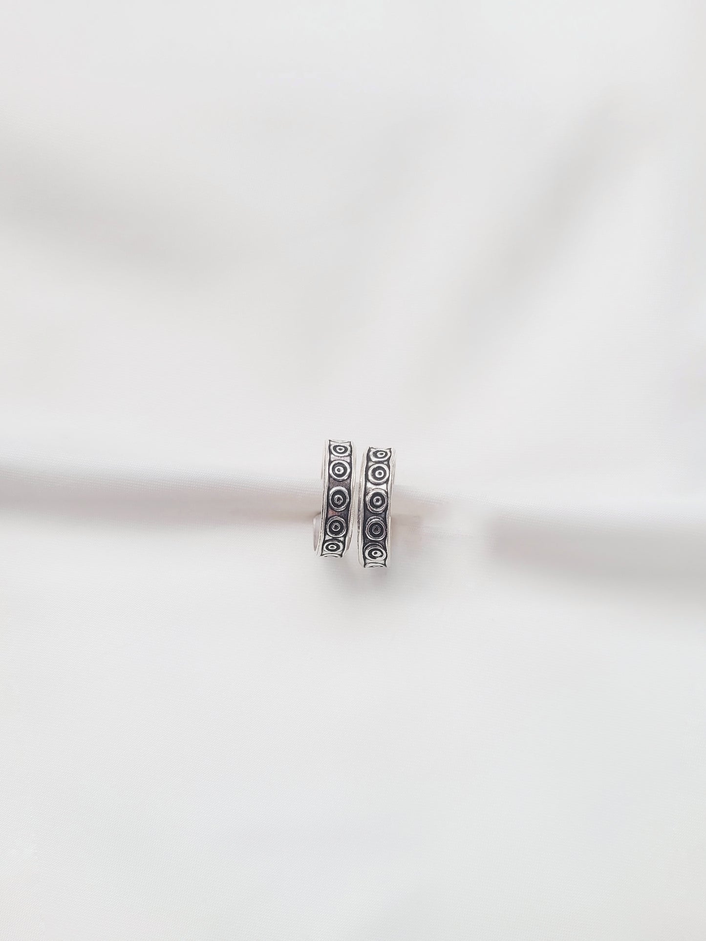 Royal Eye Toe Rings 92.5 Silver - Pair