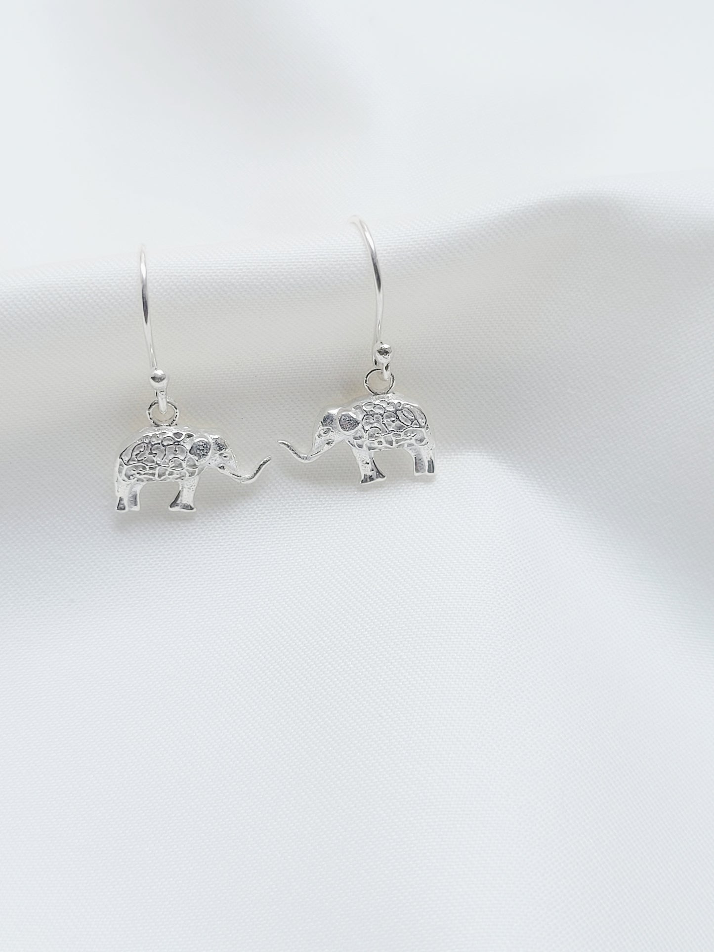 Haathi Shobha 92.5 Silver Drop Earrings - Handcrafted