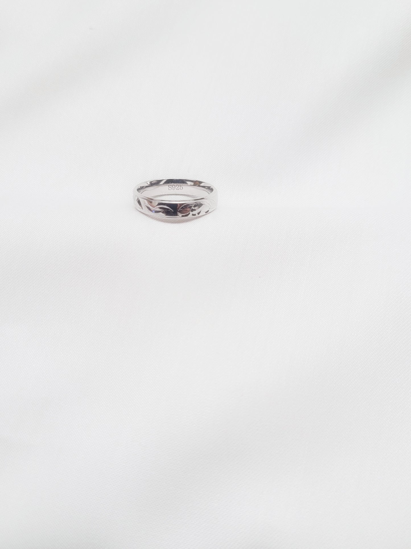 Vine Leaf Band 92.5 Silver Ring