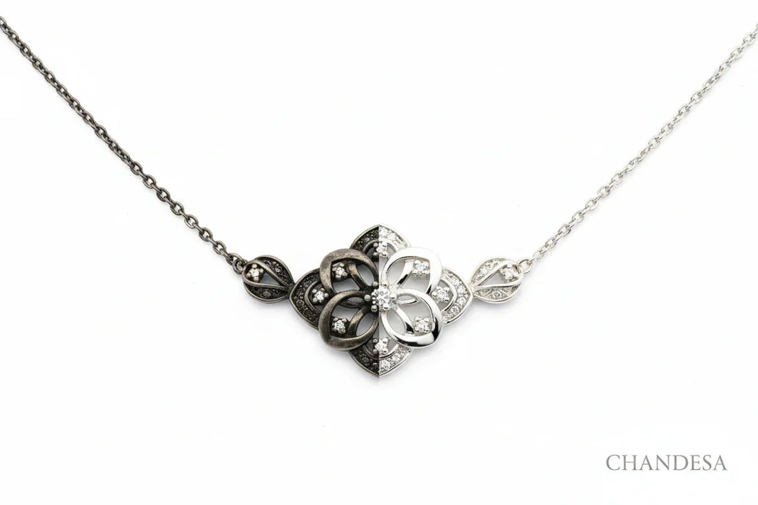 Before and after cleaning tarnished 92.5 silver jewelry