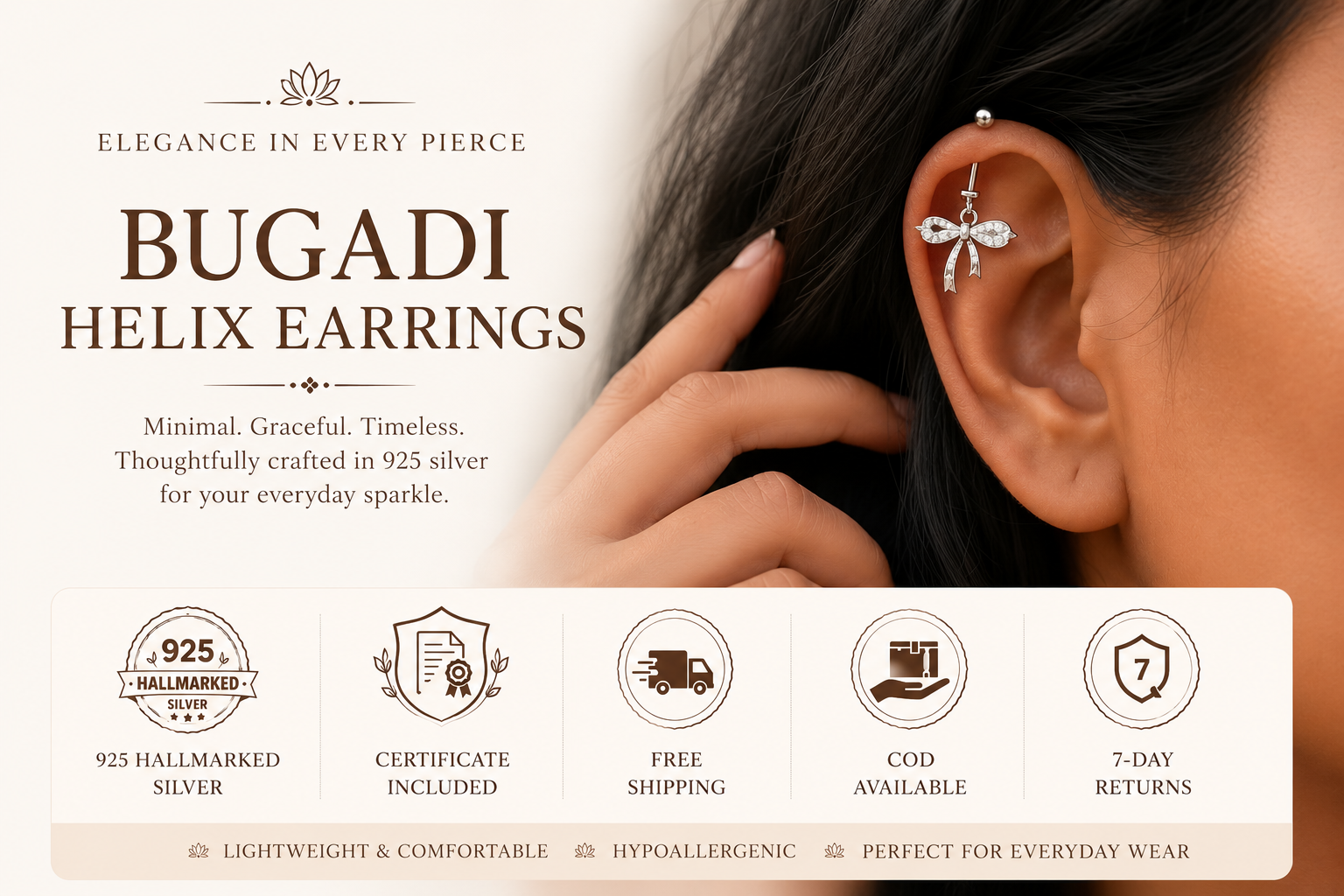 Bugadi Helix Earrings