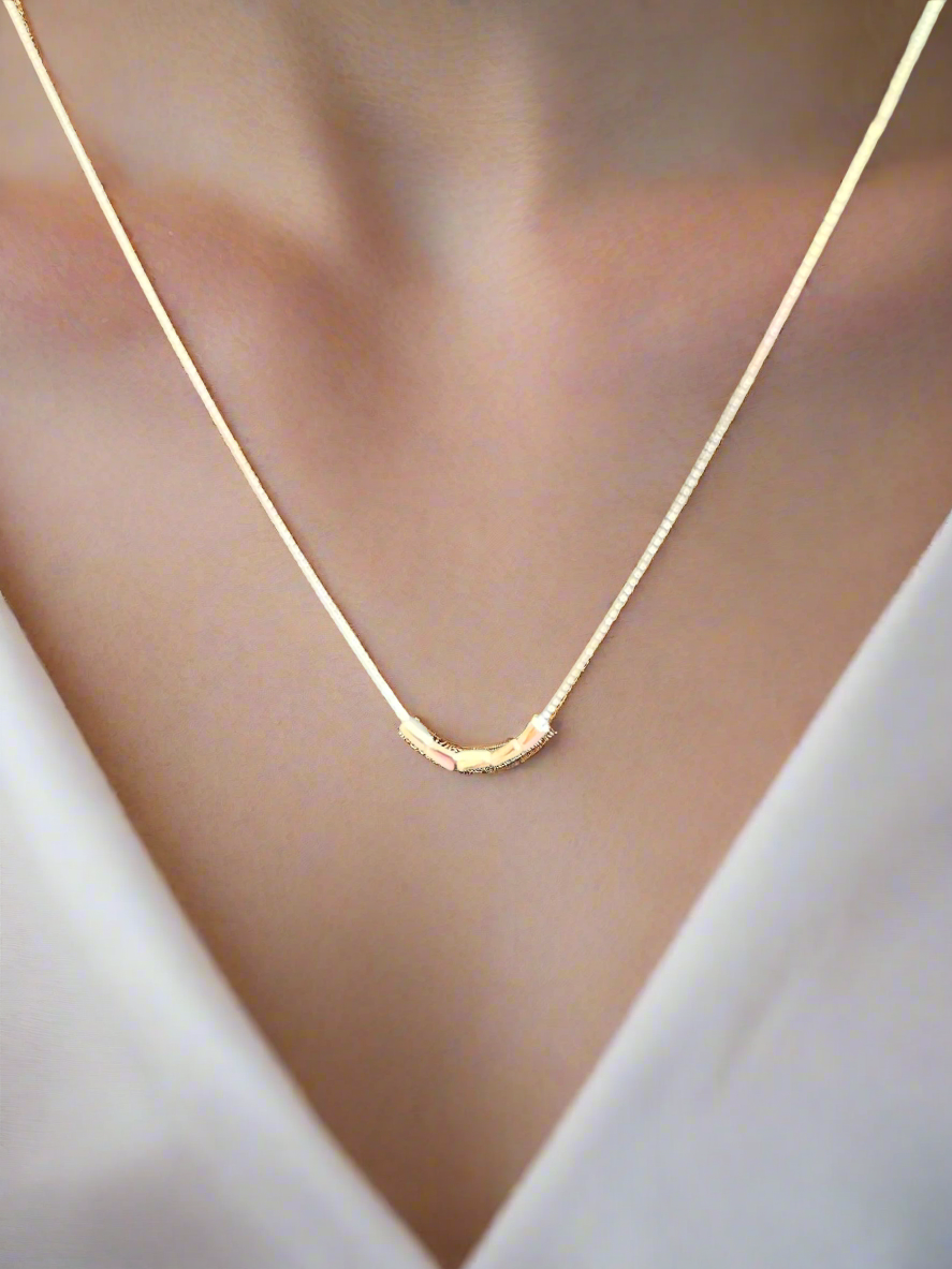 92.5 Silver 5 Blocks Minimalistic Necklace