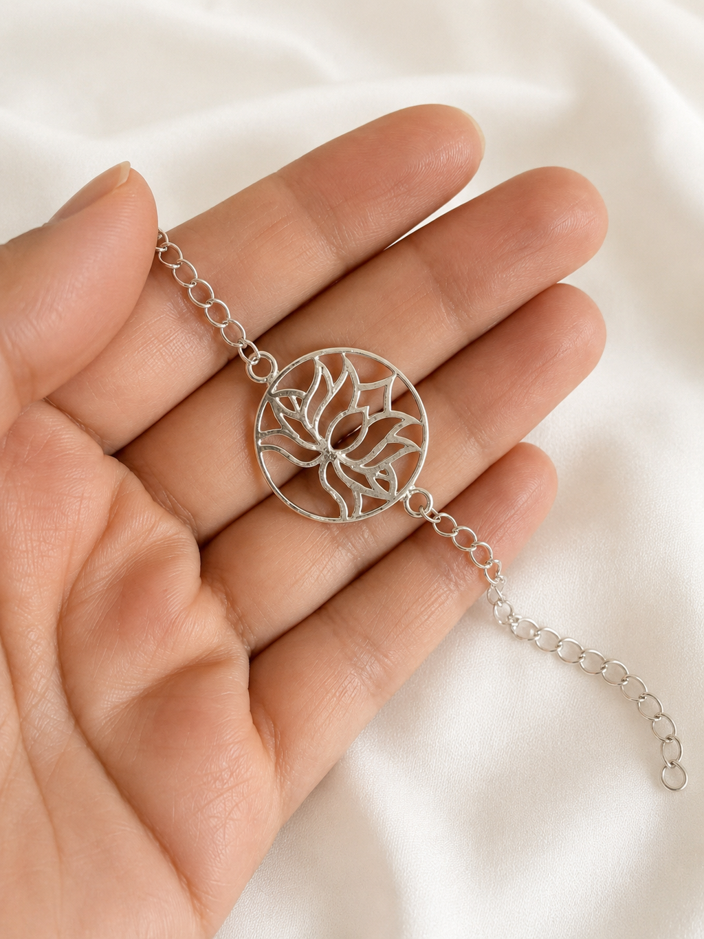 Divya Kamal Rakhi - Hancrafted 925 Silver