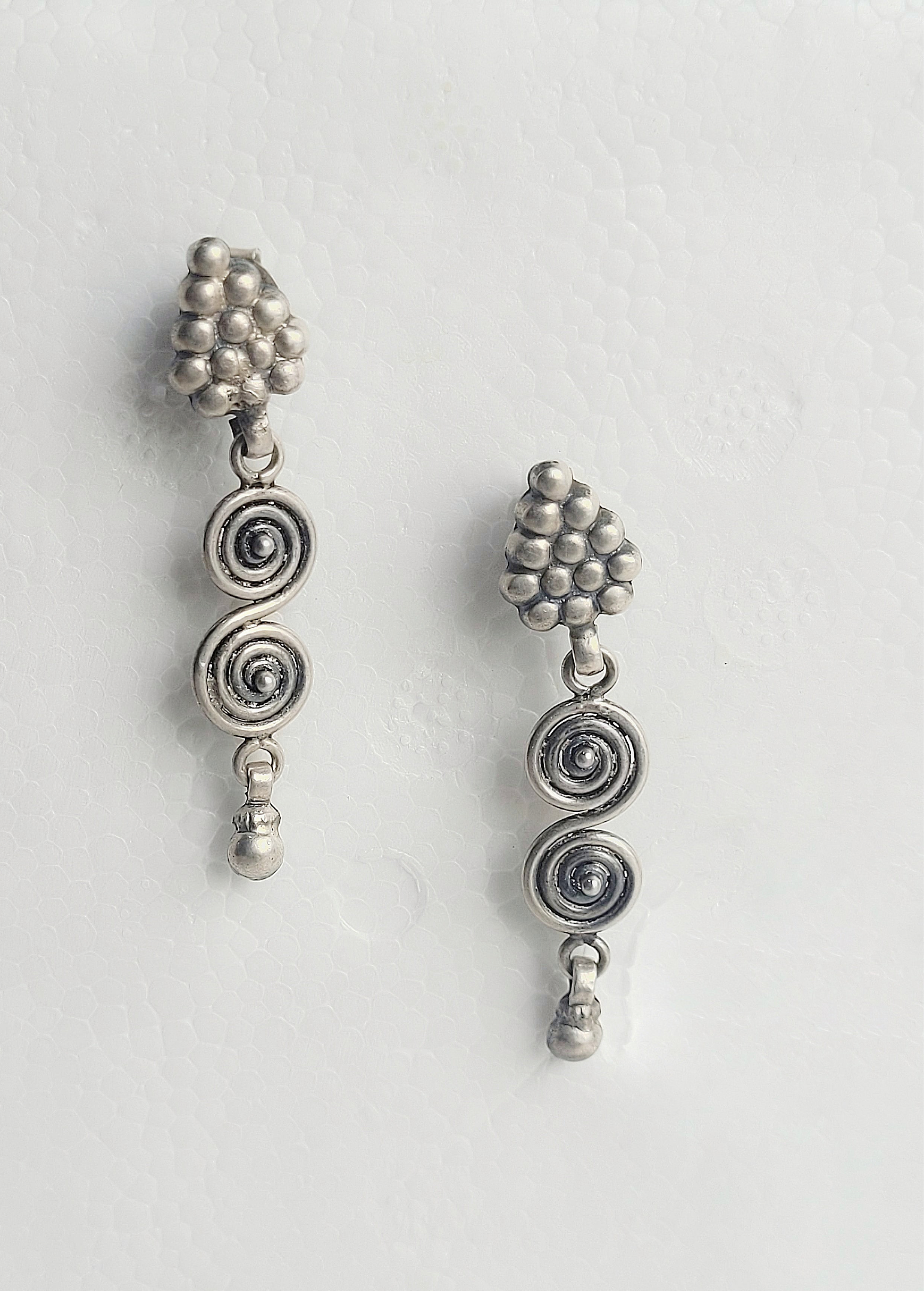 Spiral Dome 92.5 Silver Earrings - Handcrafted