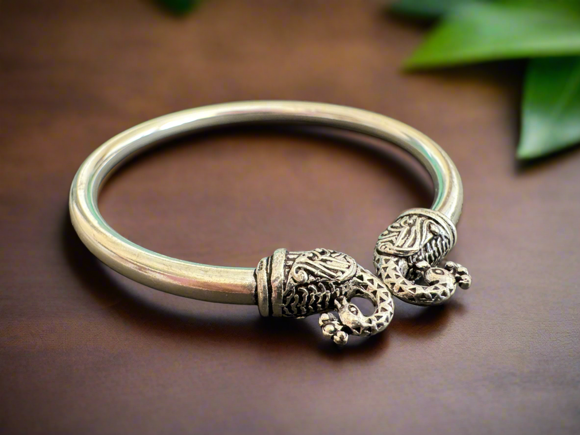 92.5 Antique Silver Peacock Bracelet