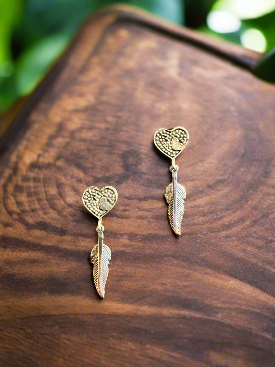 Silver Heart Earrings 92.5 Silver