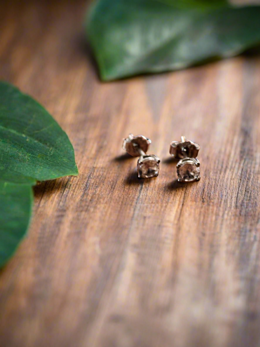Eternal Spark 92.5 Silver Stud Earrings - Handcrafted