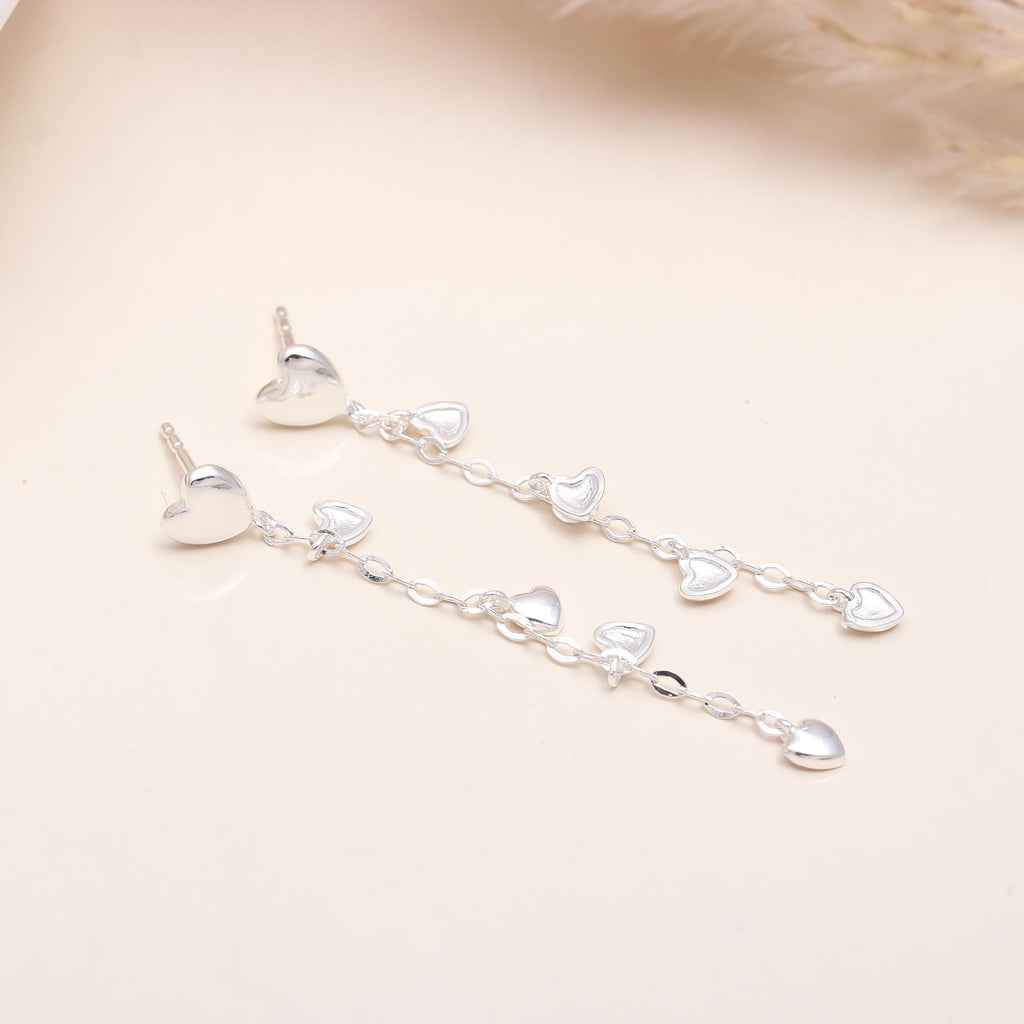 Silver 92.5 Little Hearts Earrings