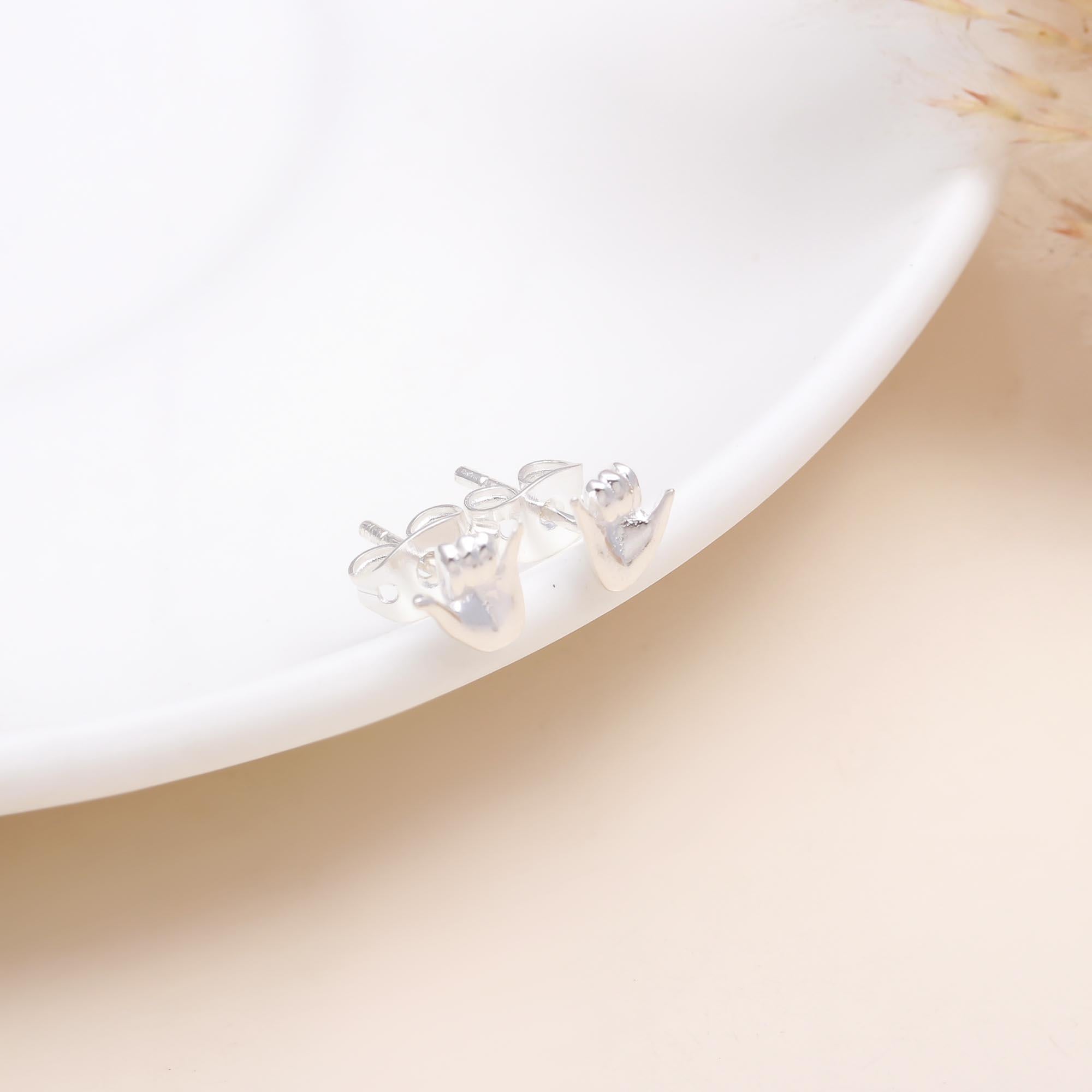 92.5 Silver Yo Stud Earrings