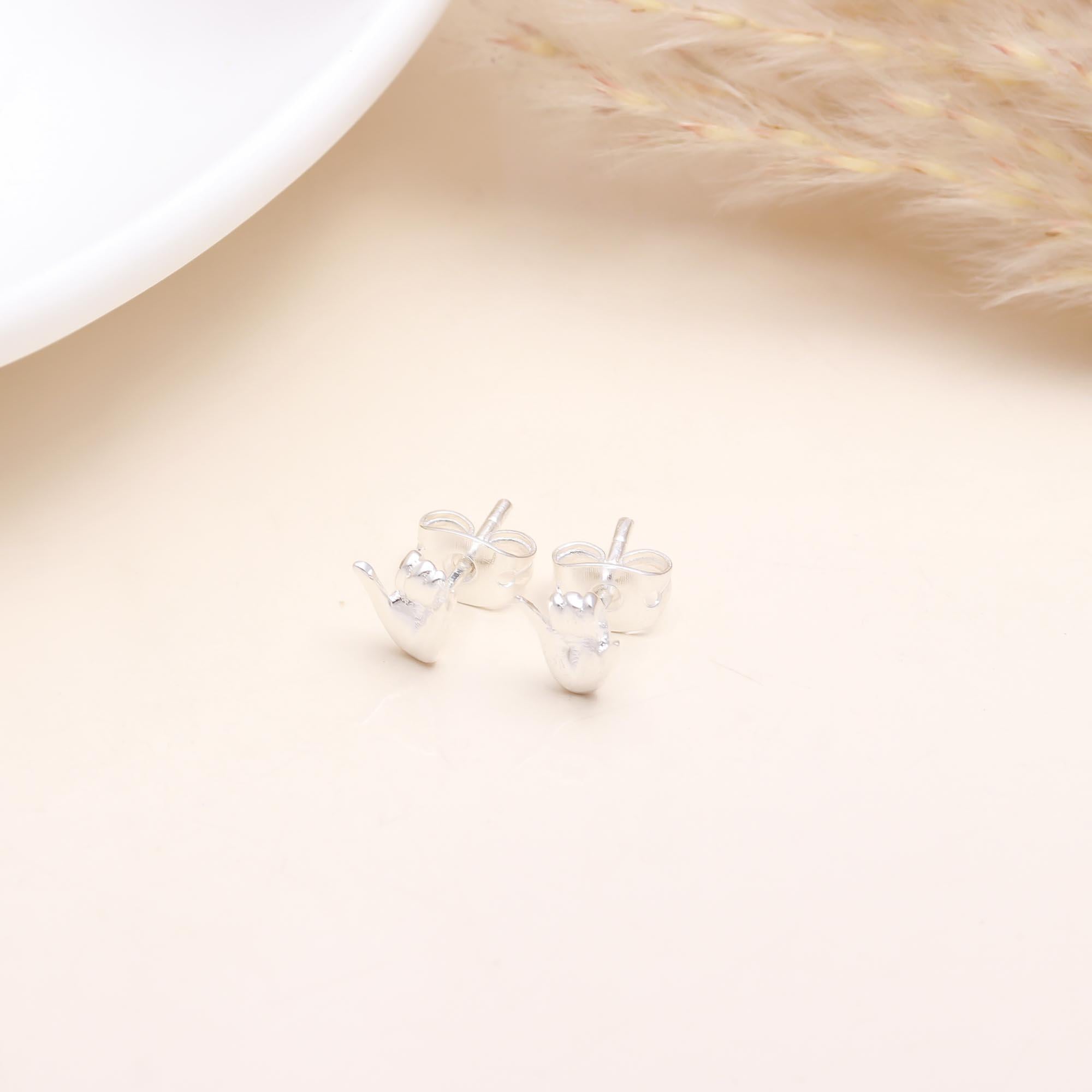 92.5 Silver Yo Stud Earrings
