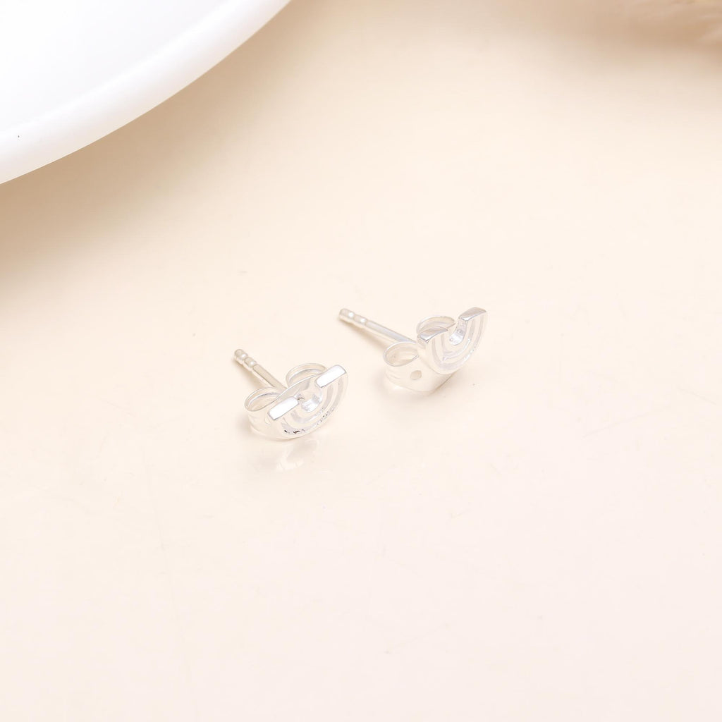 Silver 92.5 Rainbow Stud Earrings