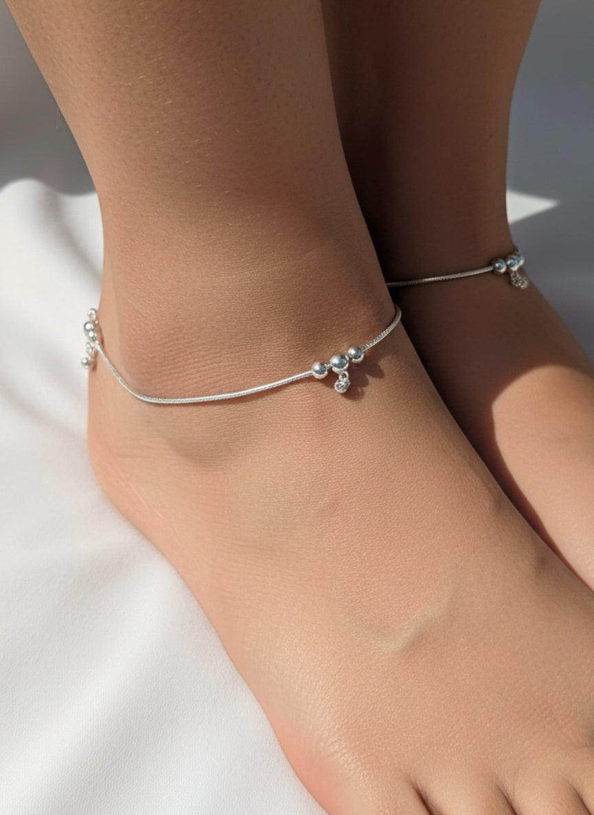 Manke - Handcrafted 92.5 Light Weight Anklet