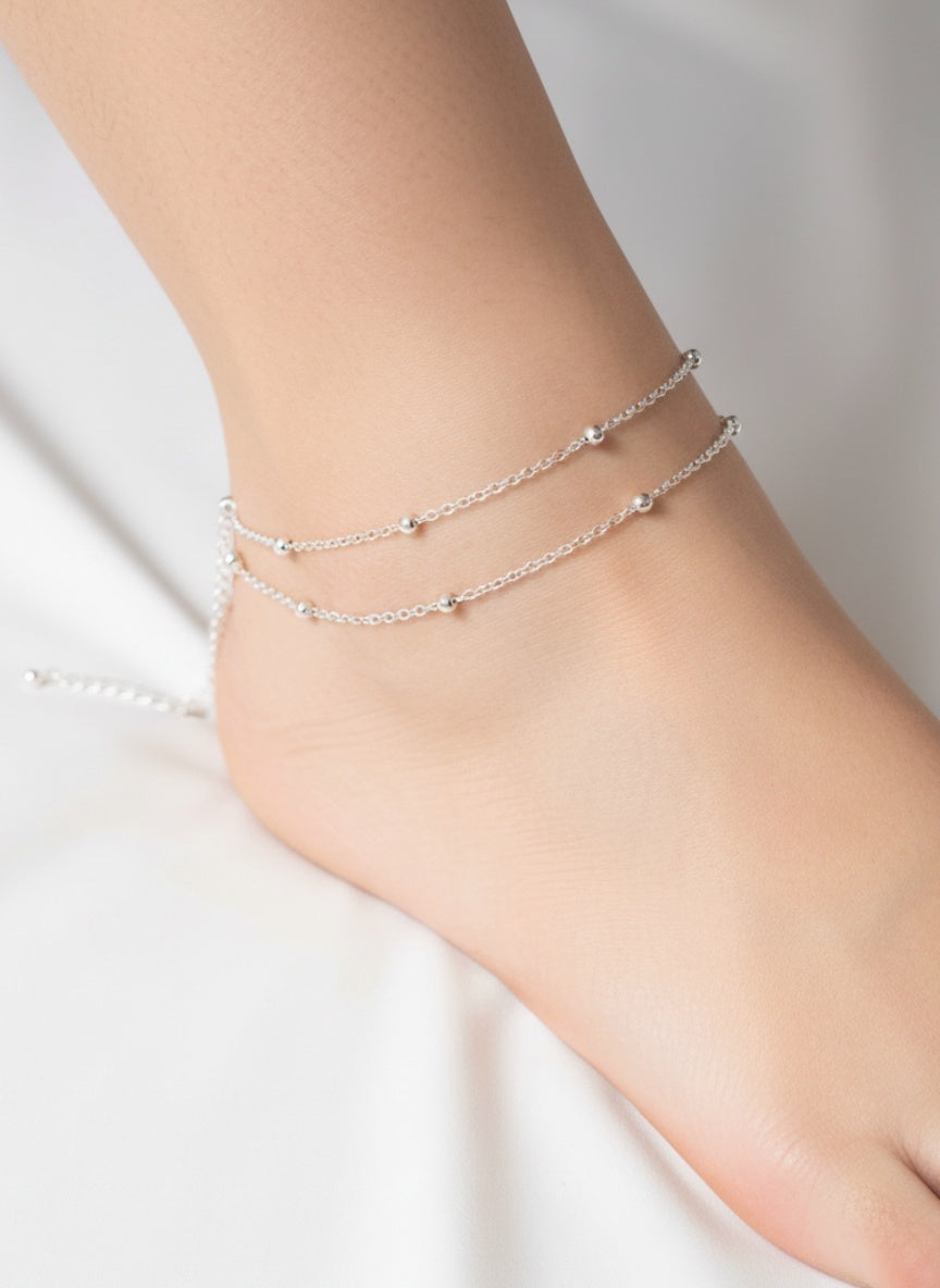 Reshmi - Handcrafted 92.5 Light Weight Anklet