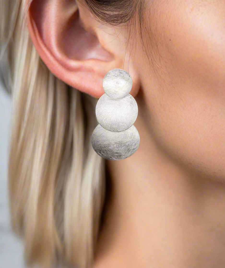 Silver Coins Dangle Earrings 92.5 Silver