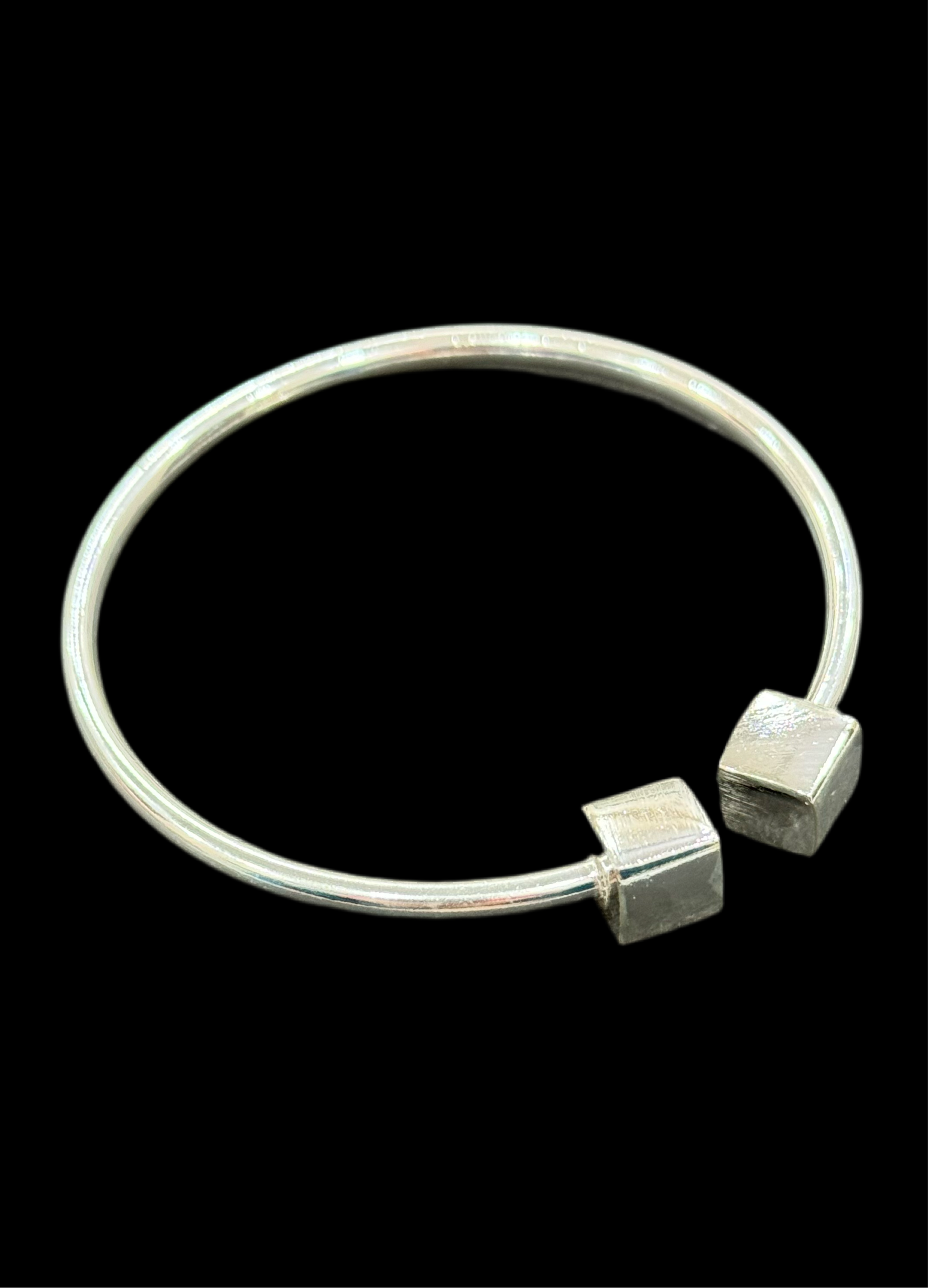 92.5 Silver Cubes Bracelet