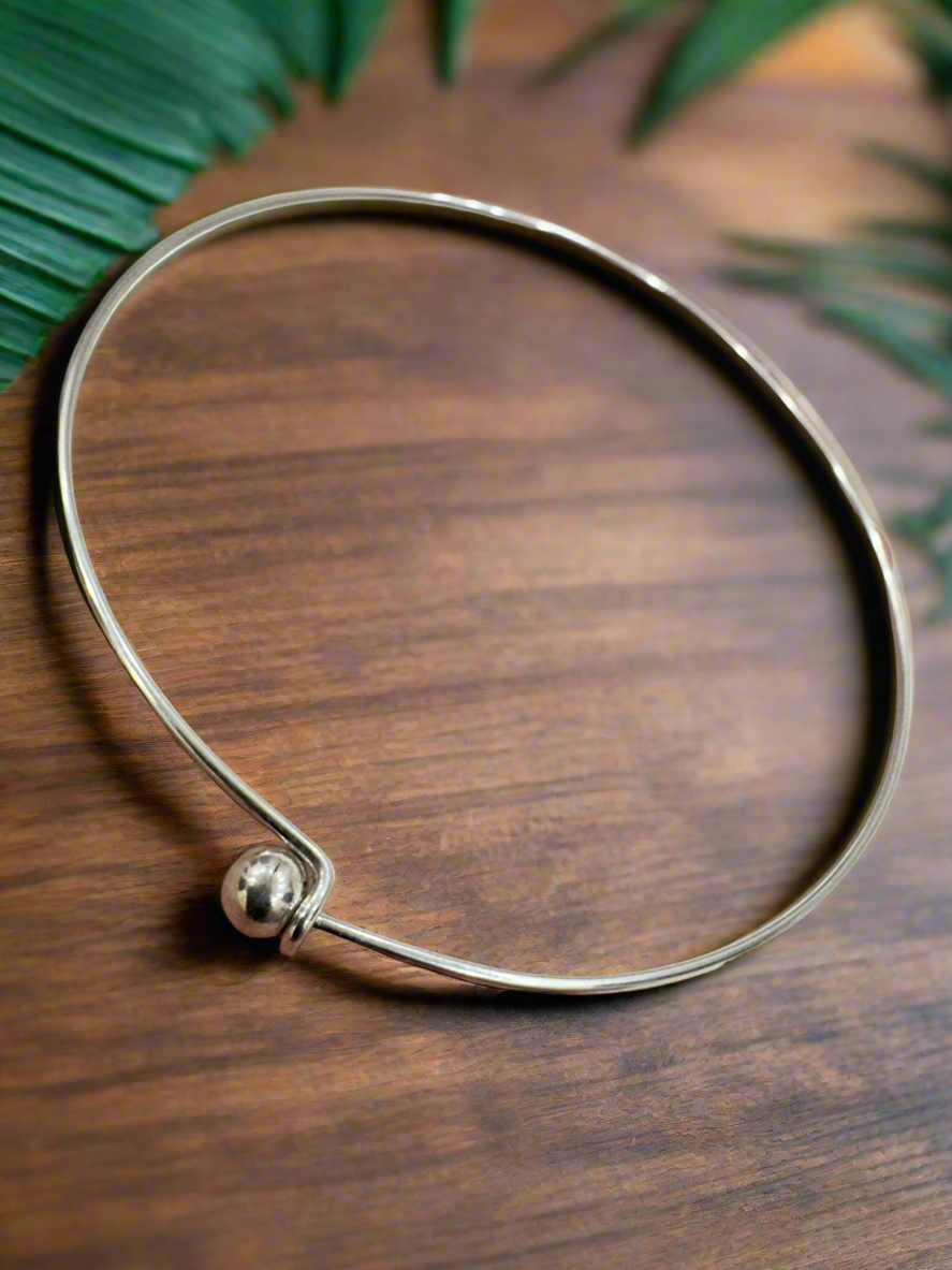 Ira 92.5 Silver Handcrafted Kada Anklet (Single Piece)