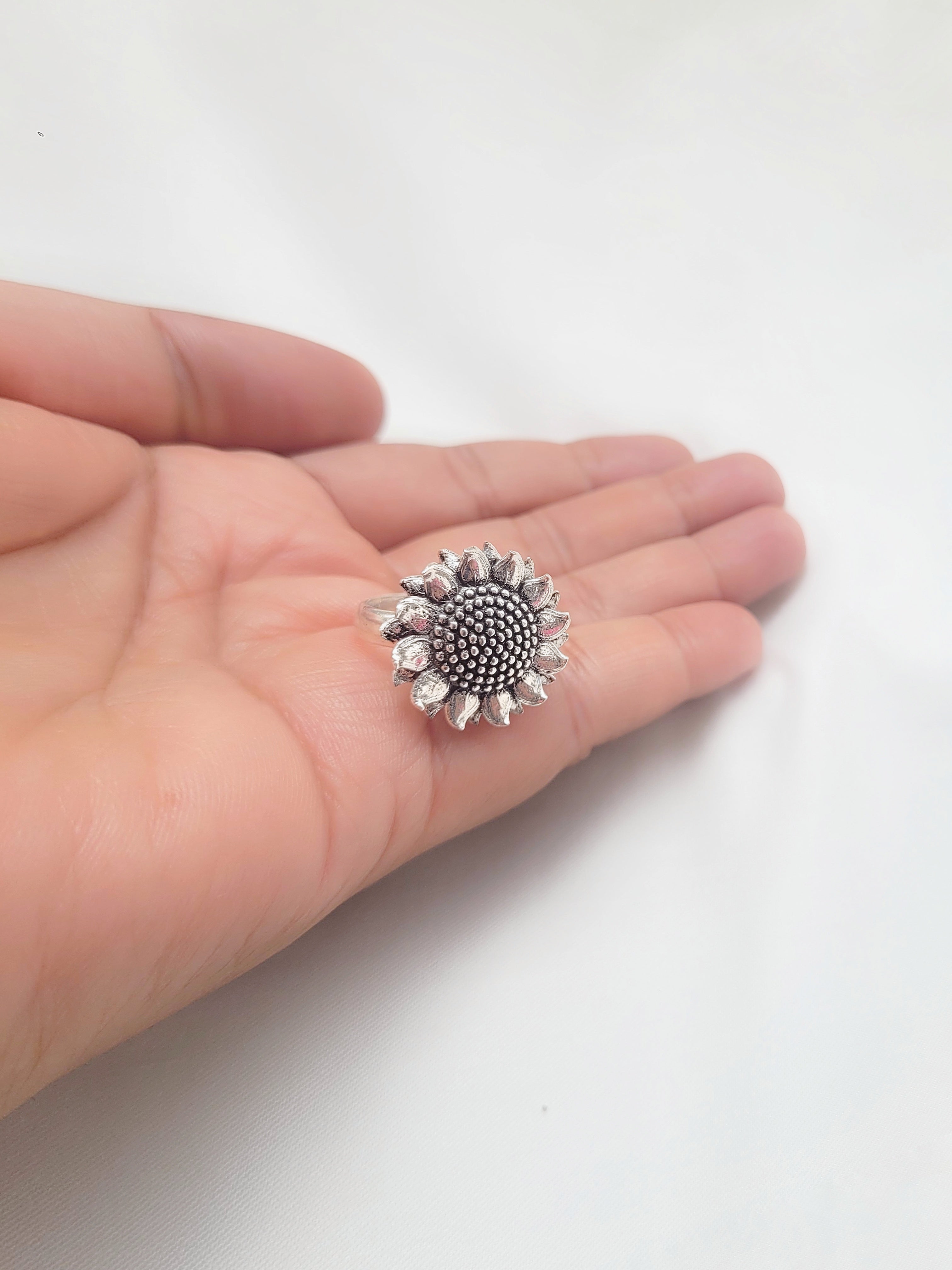 The Sunshine Silver Bloom 92.5 Silver Handcrafted Ring