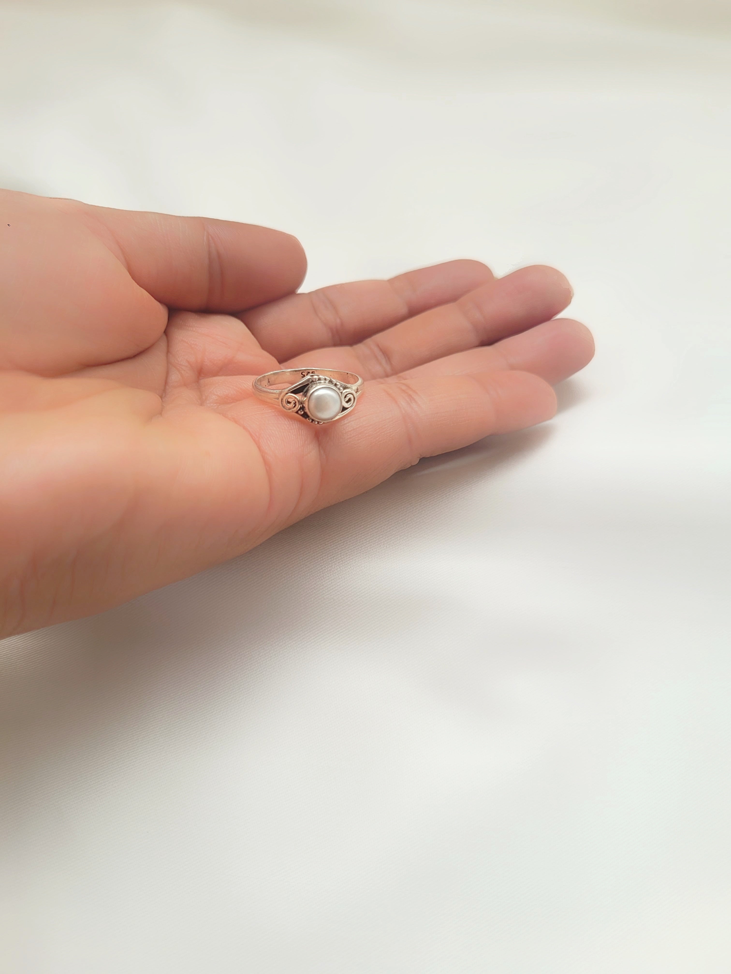 Moonlit Whisper 92.5 Silver Handcrafted Ring