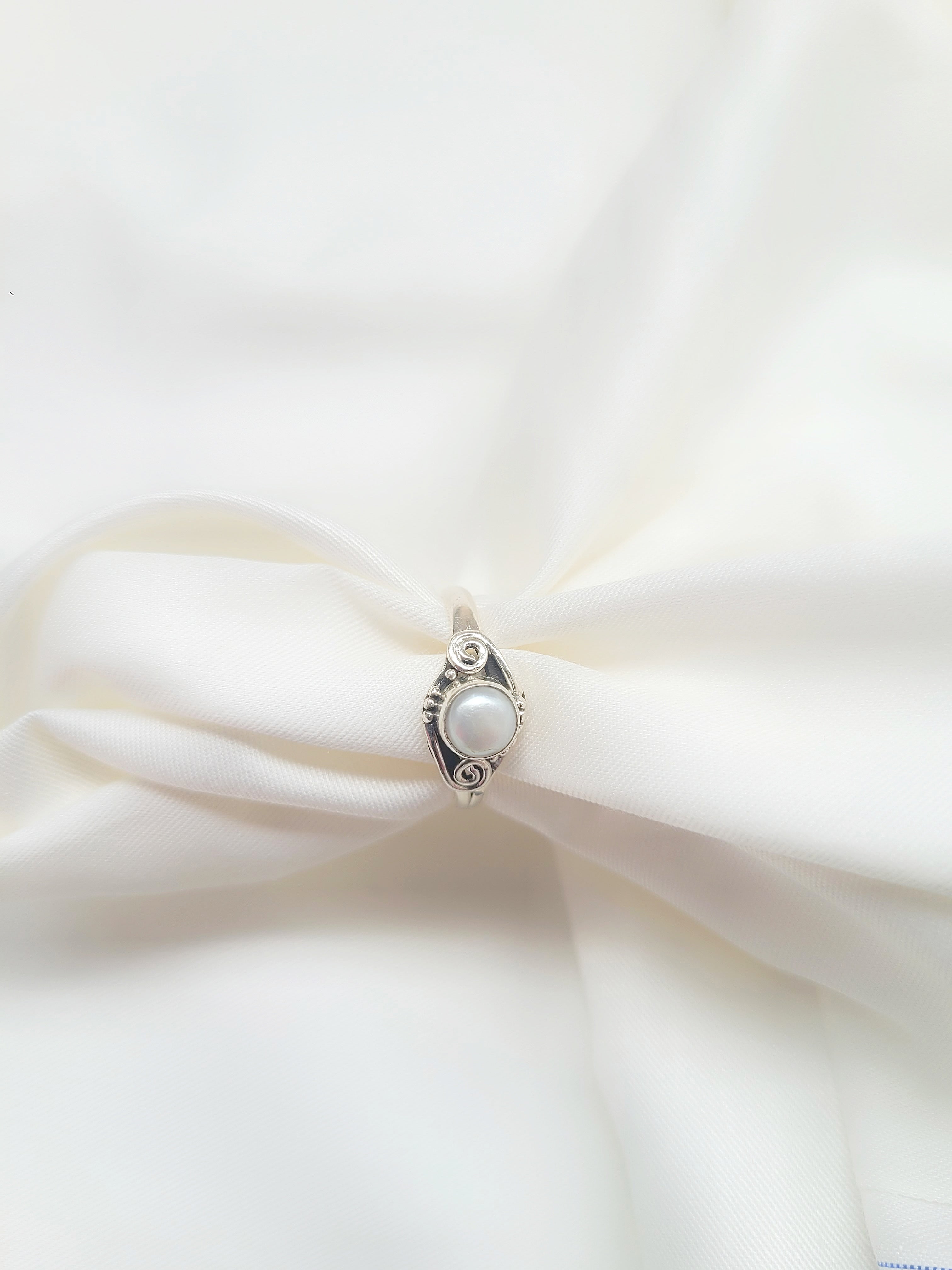 Moonlit Whisper 92.5 Silver Handcrafted Ring