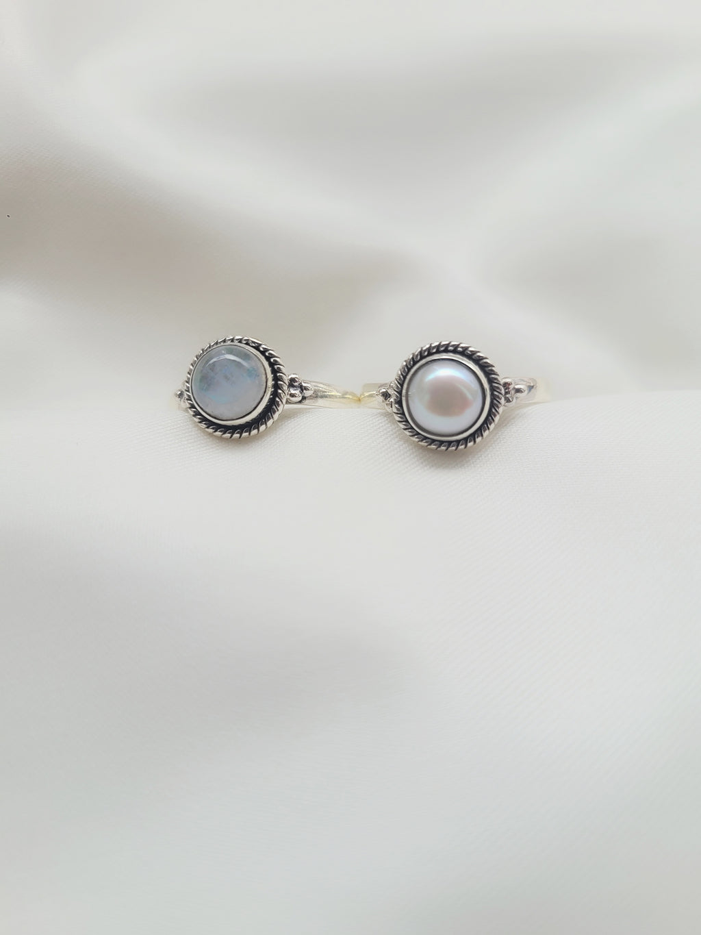 Moon Whisper Adjustable 92.5 Silver Handcrafted Ring