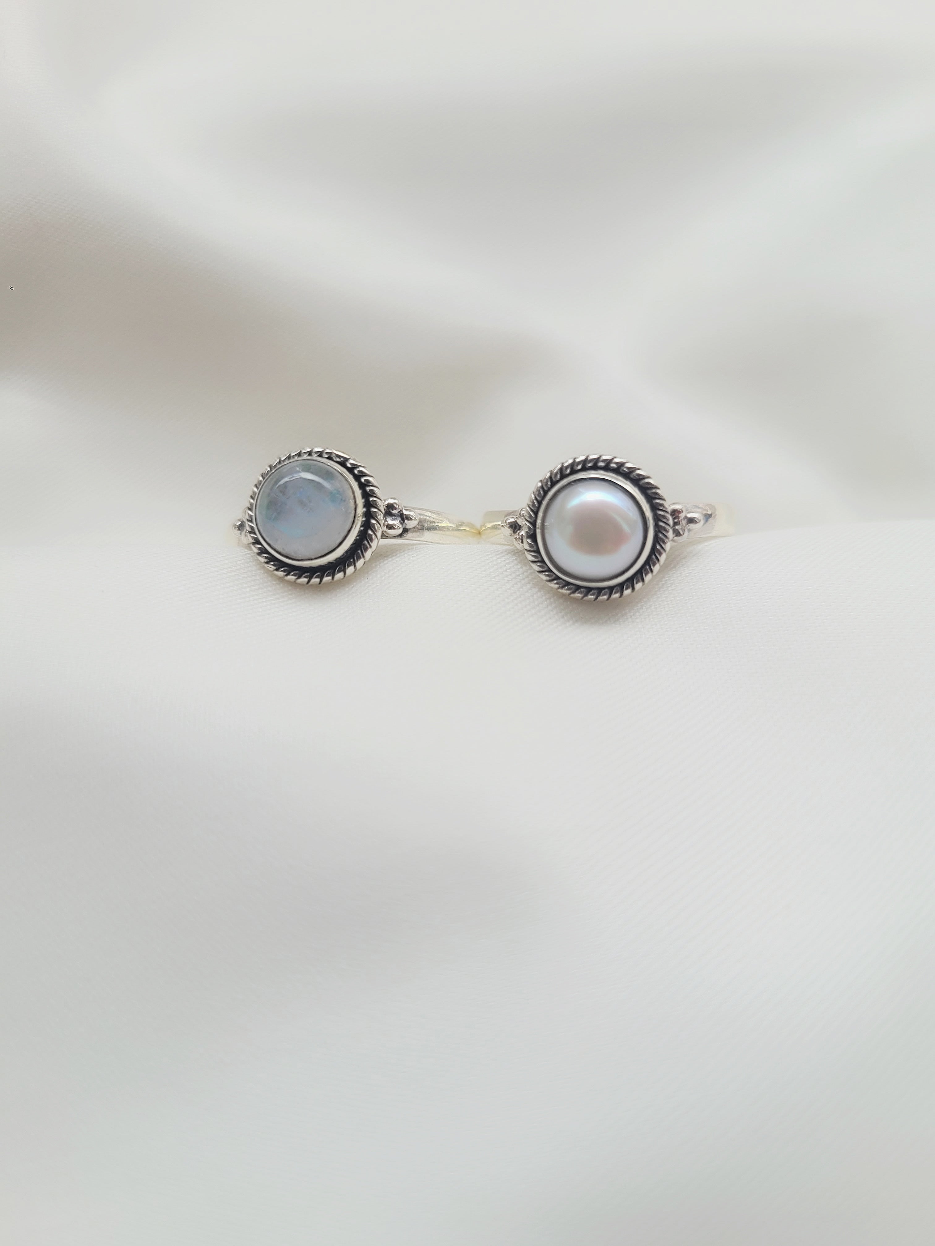 Moon Whisper Adjustable 92.5 Silver Handcrafted Ring