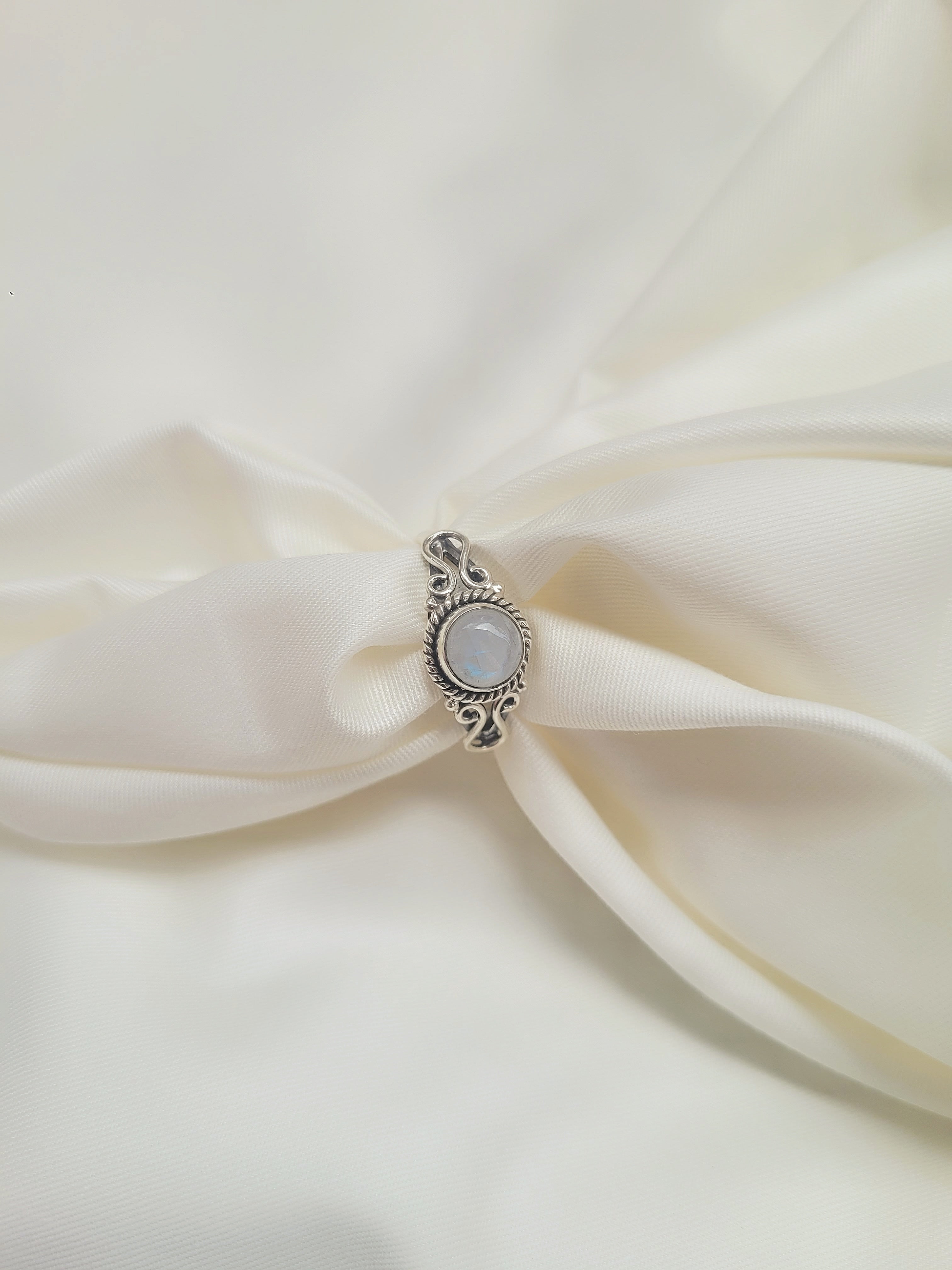 Twilight Bloom Adjustable 92.5 Silver Handcrafted Ring