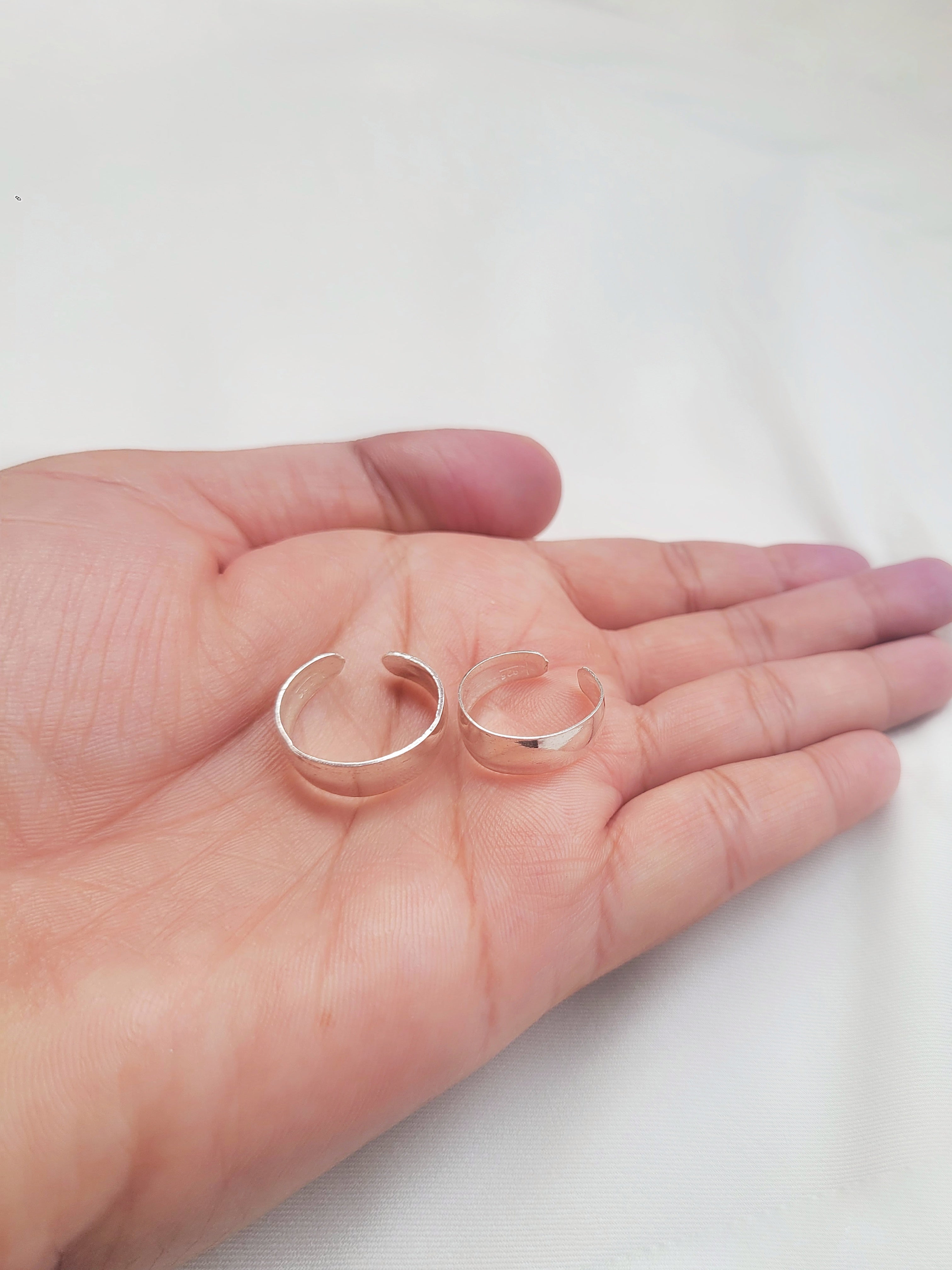 Gleam Band 92.5 Silver Toe Rings - Pair