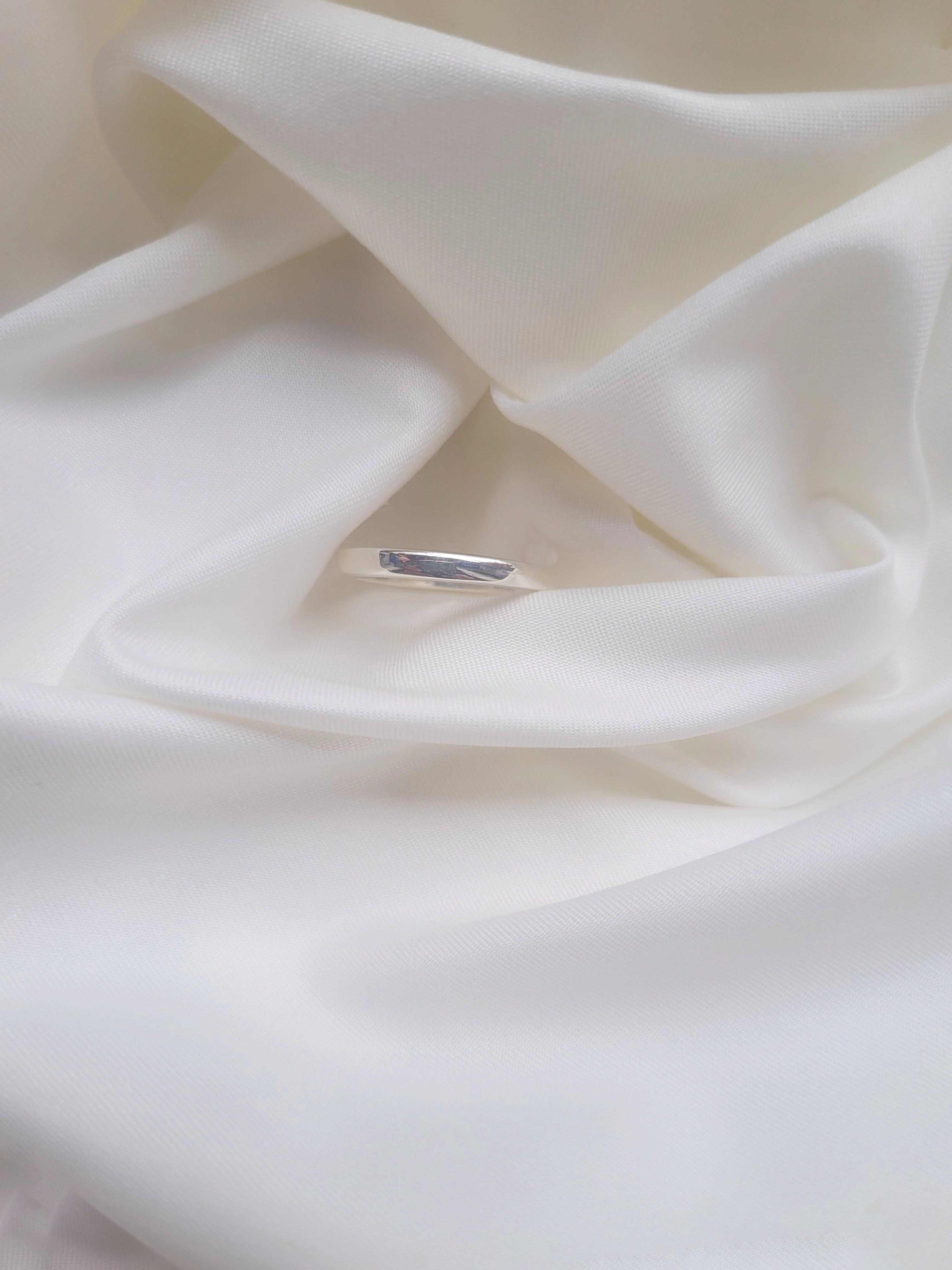 Pure Line Band 92.5 Silver Ring