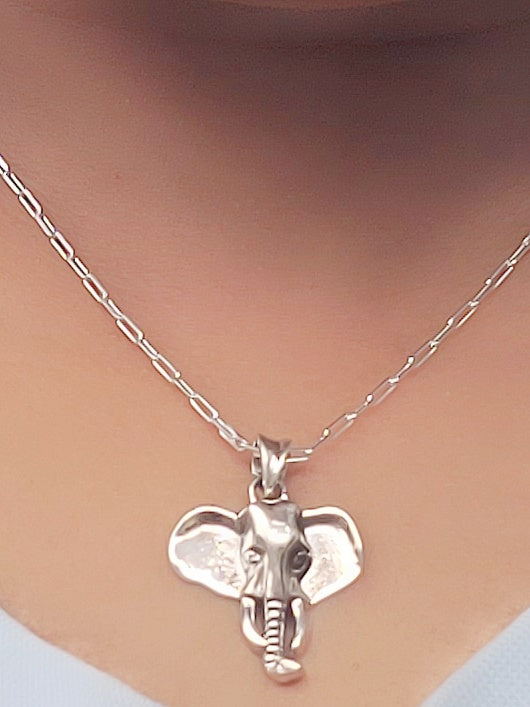 Elephant Majesty 92.5 Silver Pendant (Without Chain) - Handcrafted